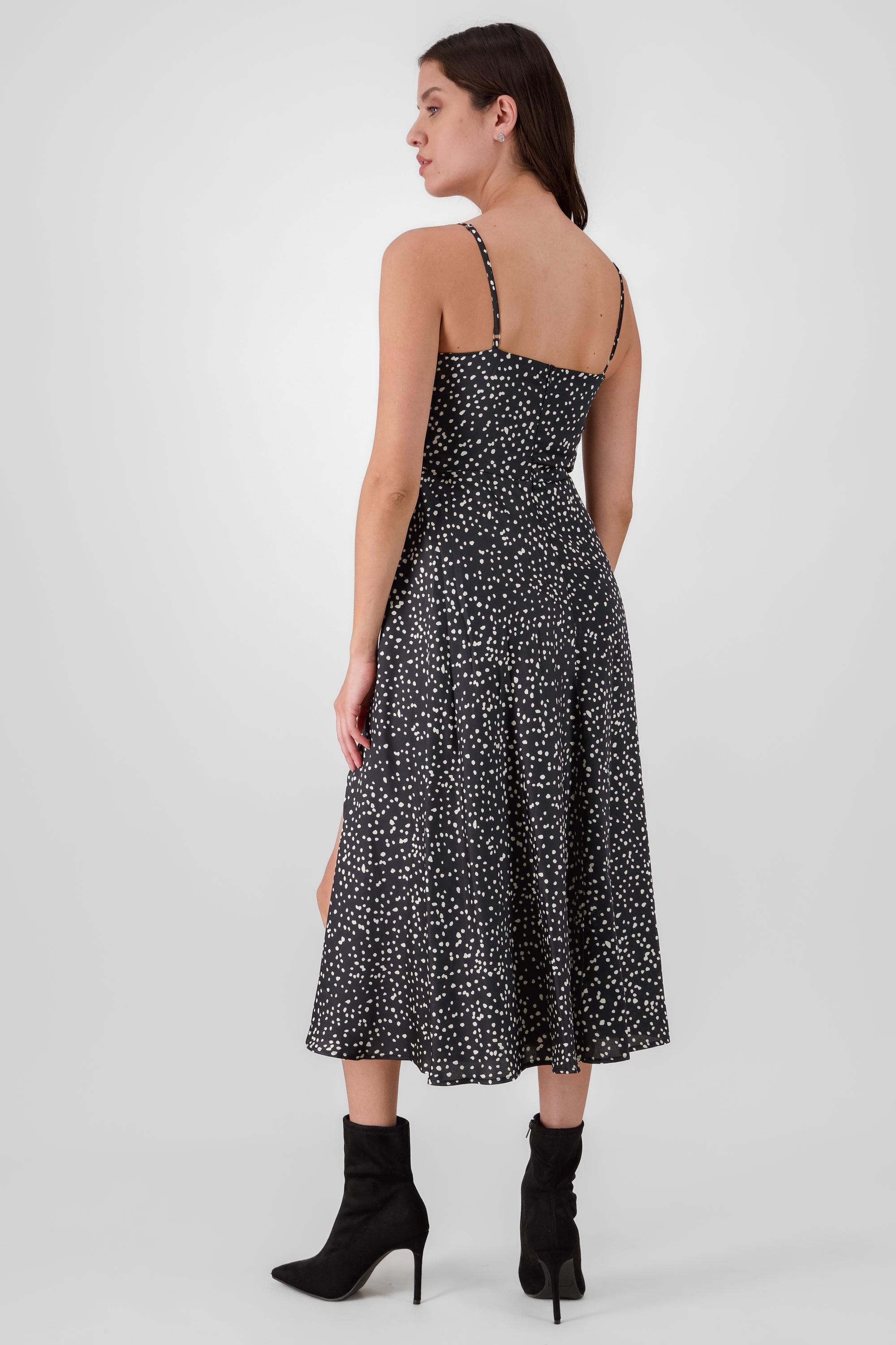 Cheetah Print Cut Out Maxi Dress BLACK COMBO