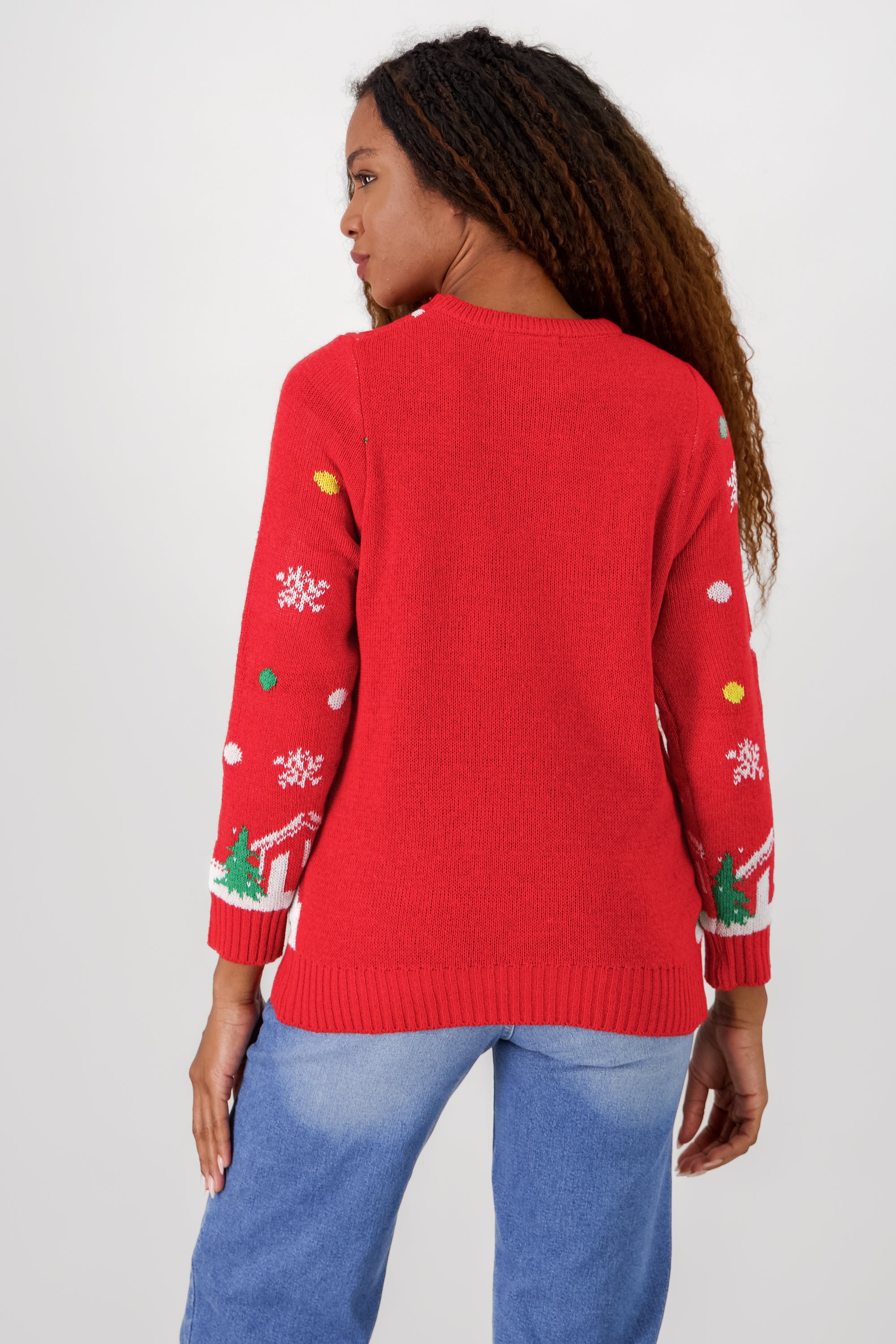 Snowman Sweater with Lights and Music RED COMBO