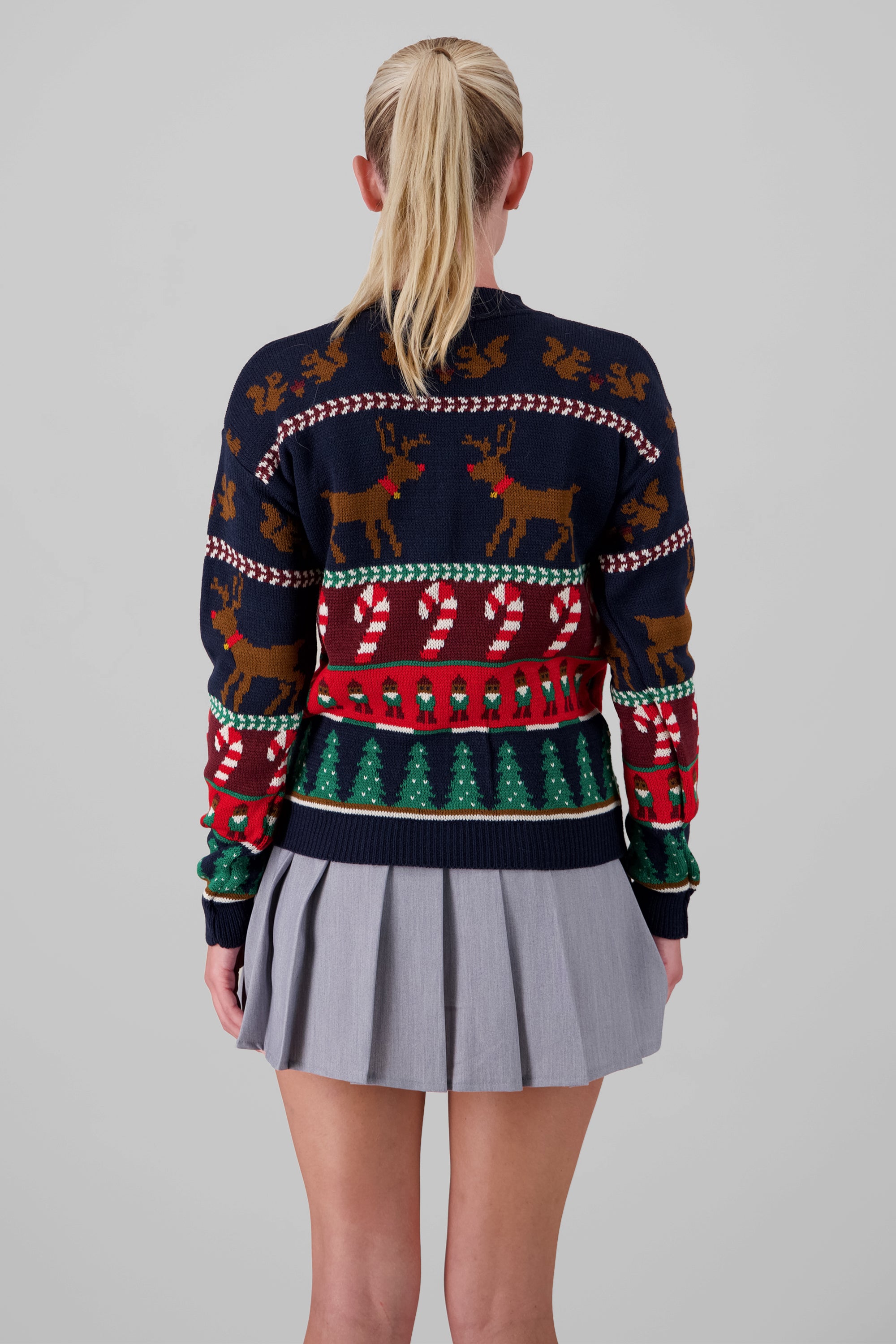 Reindeer Christmas Sweater NAVY COMBO