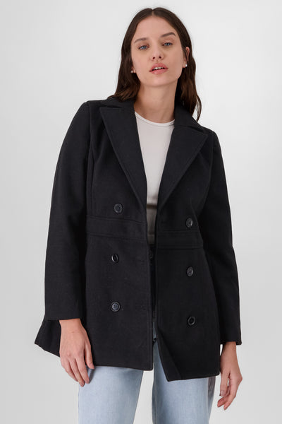 Buttons Coat BLACK