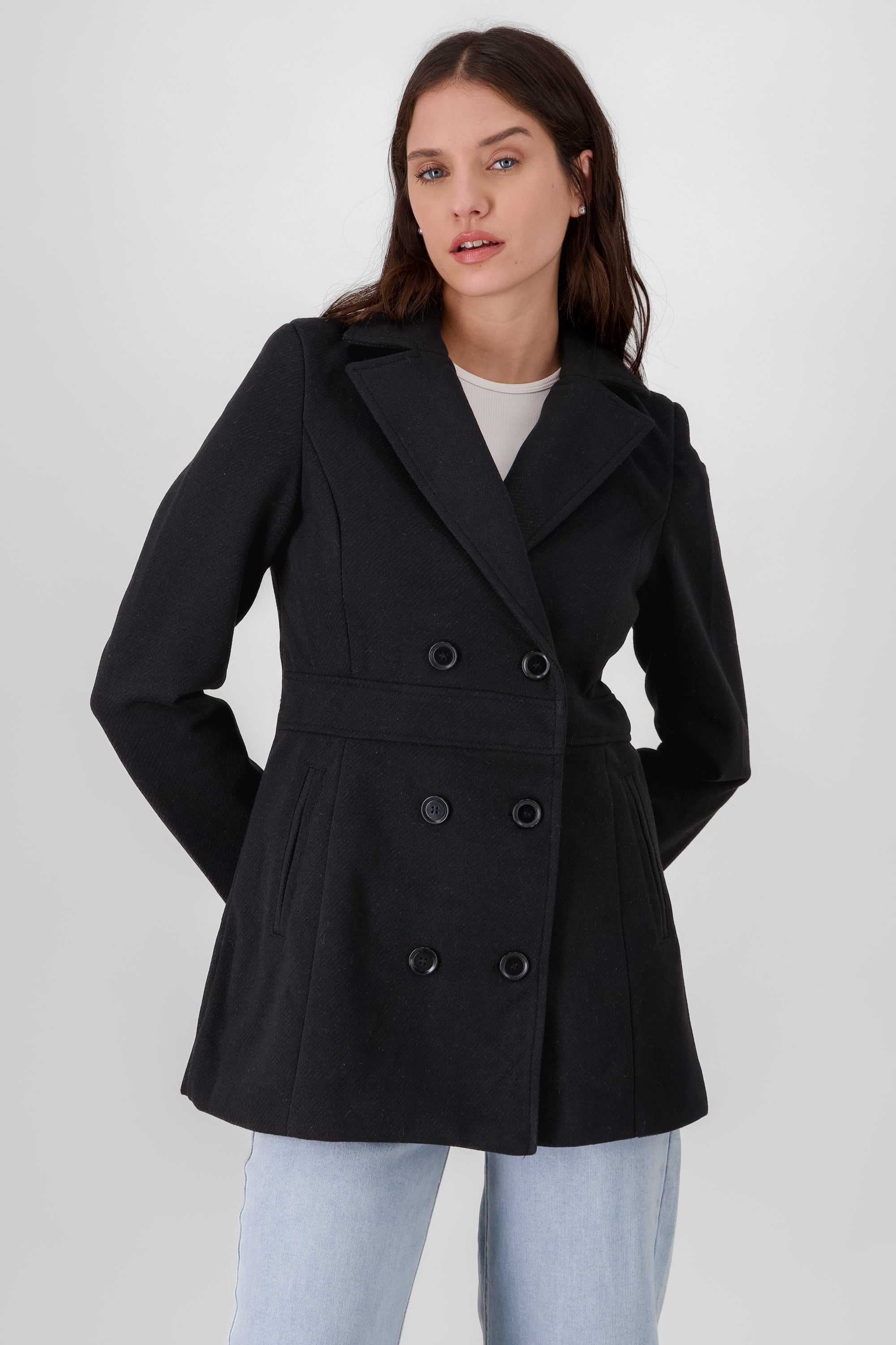 Buttons Coat BLACK