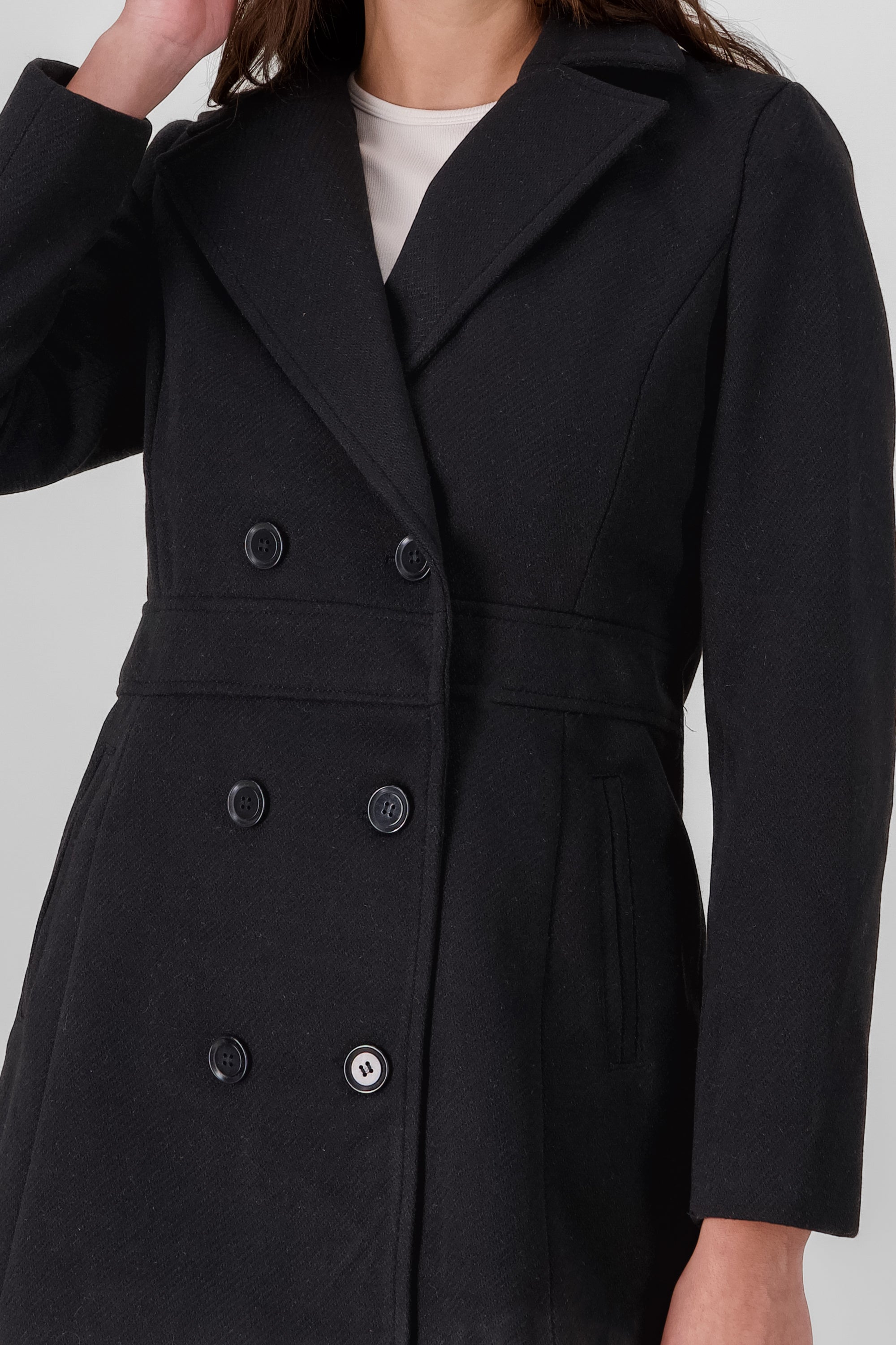 Buttons Coat BLACK