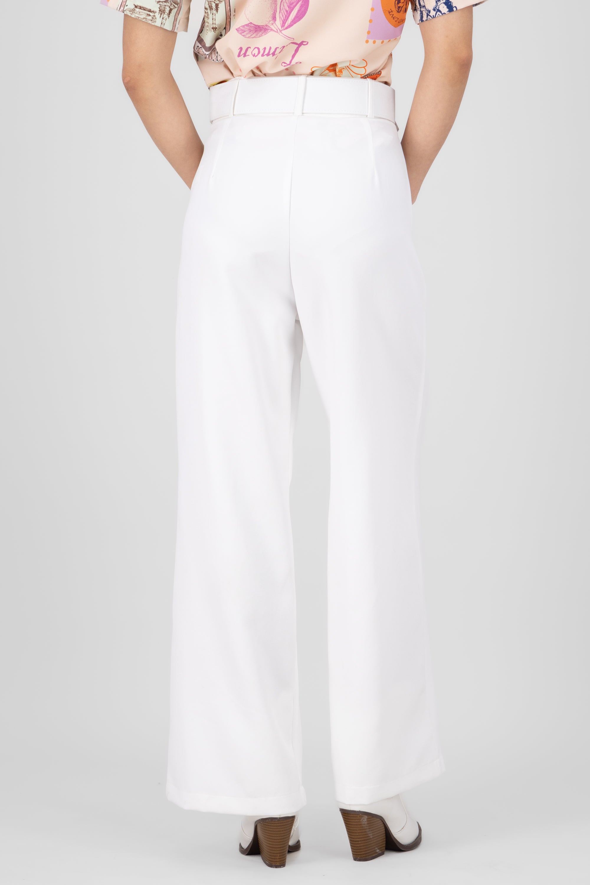 Tailored Pants With Belt WHITE