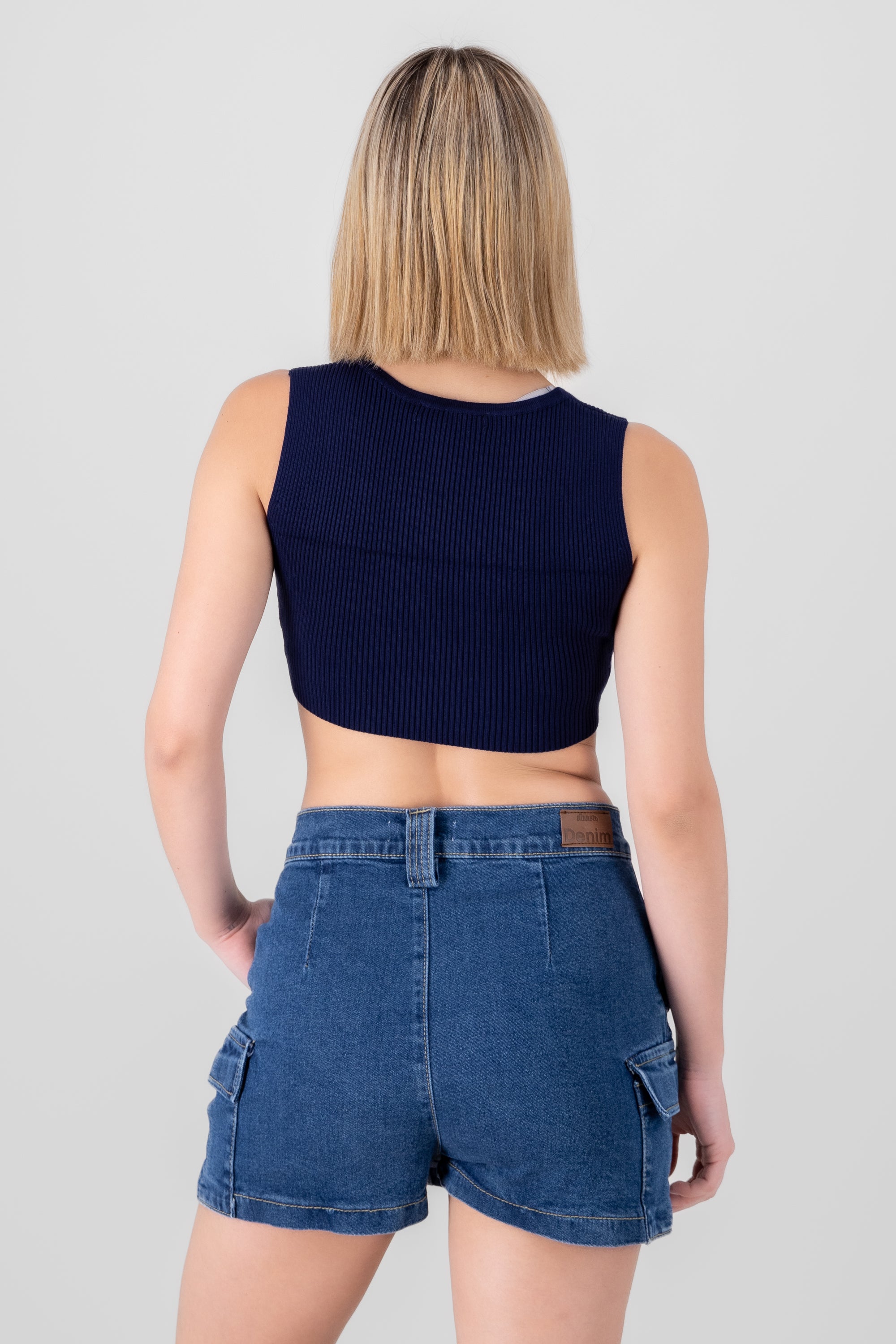 Solid Knit Top NAVY