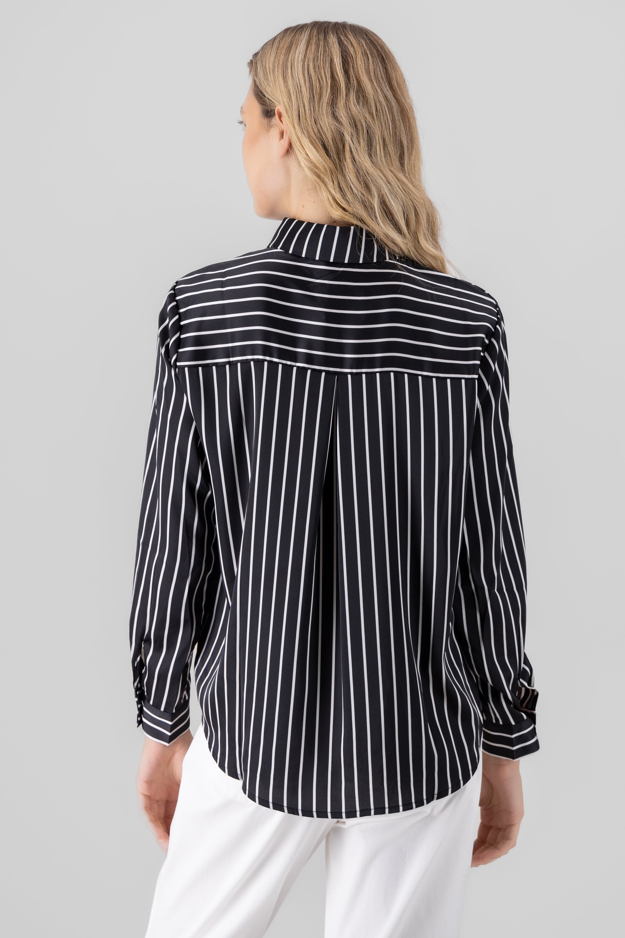 Striped Long Sleeve Shirt BLACK COMBO