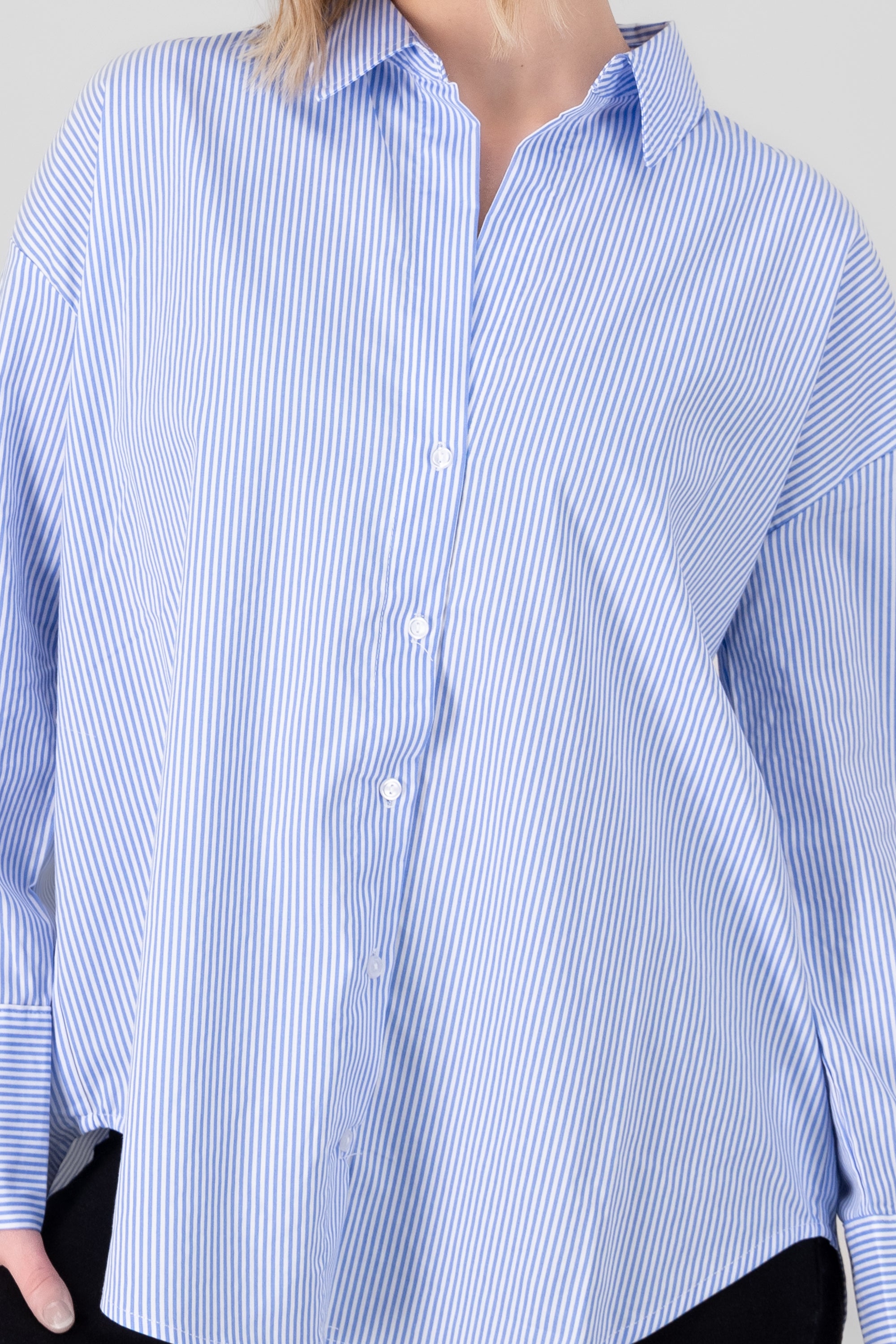 Striped Long Sleeve Shirt BLUE COMBO