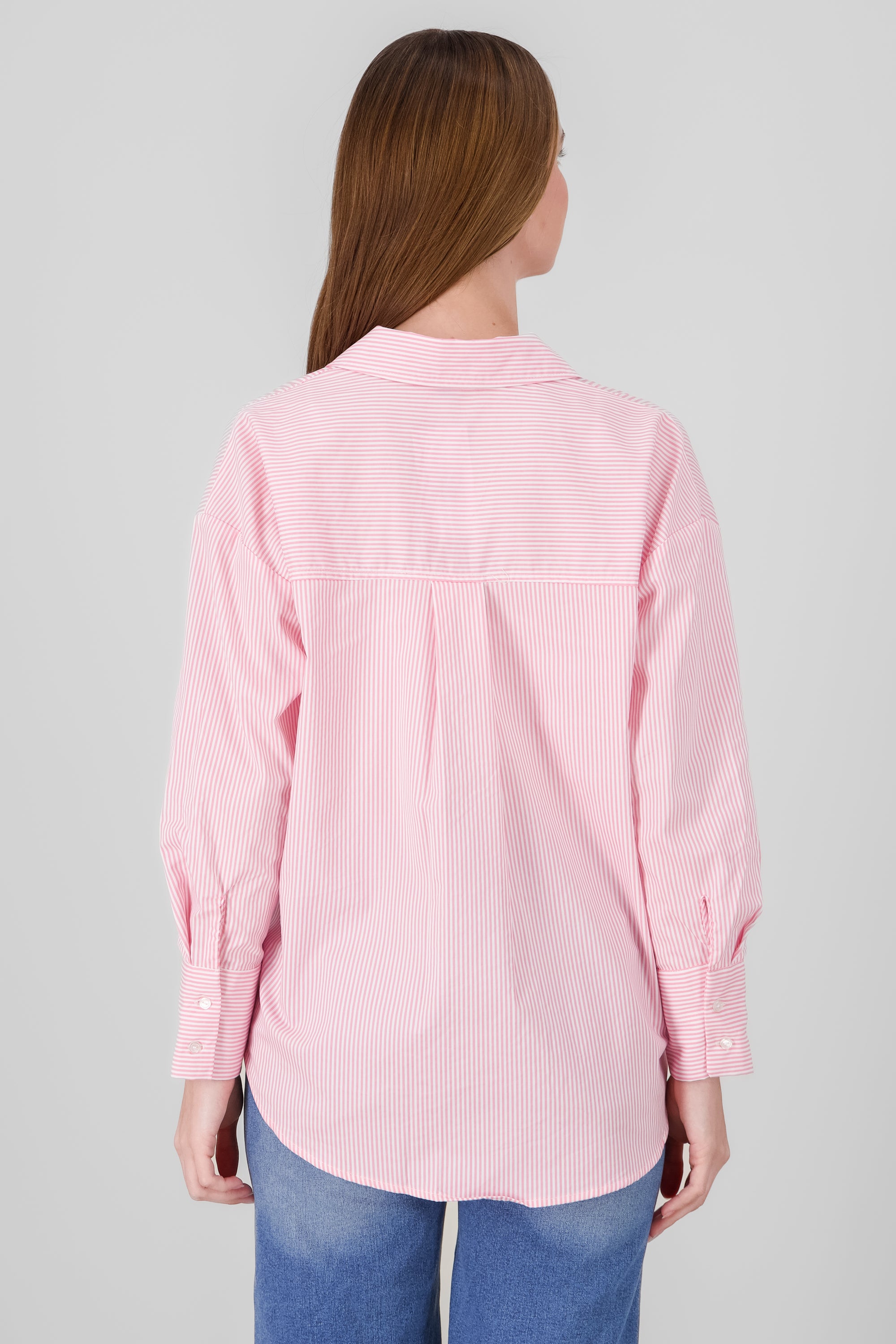 Striped Long Sleeve Shirt PINK COMBO