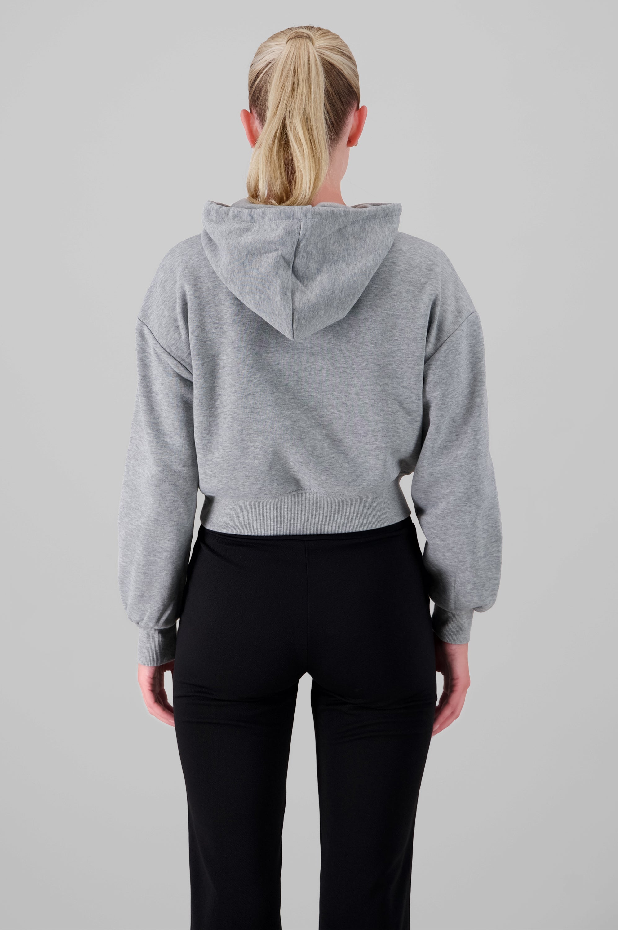 Solid Cropped Sweatshirt GRAY