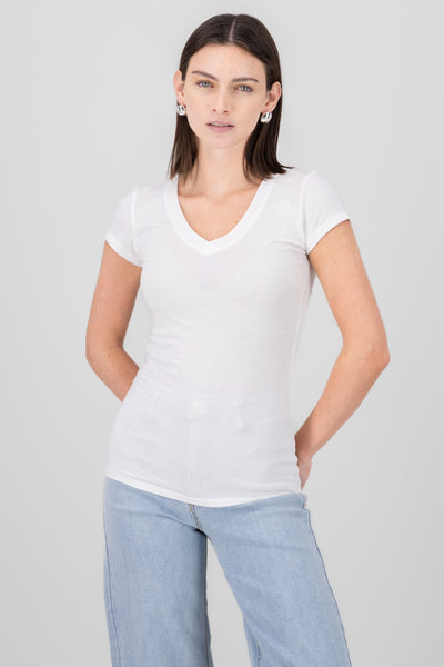 Basic V Neck T Shirt MAUVE