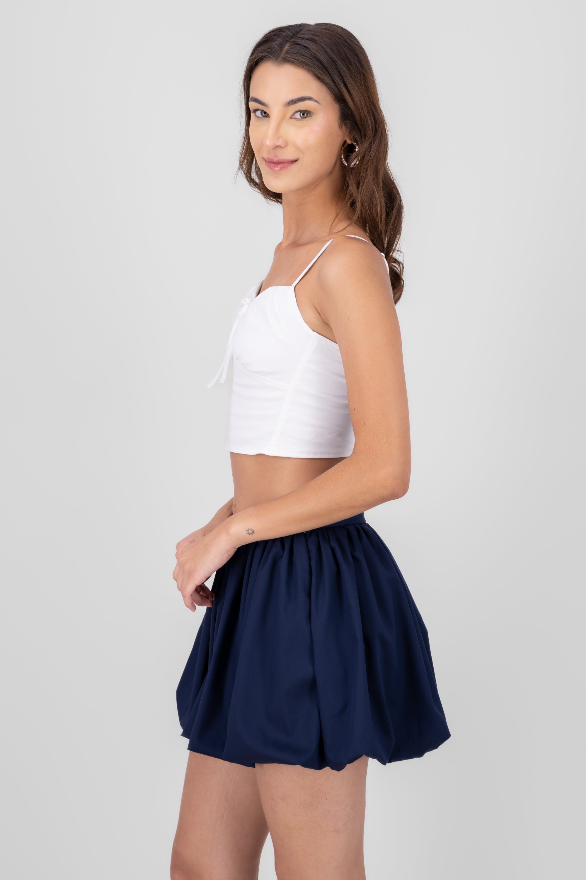 Summer Cami Top With Bow Detail WHITE