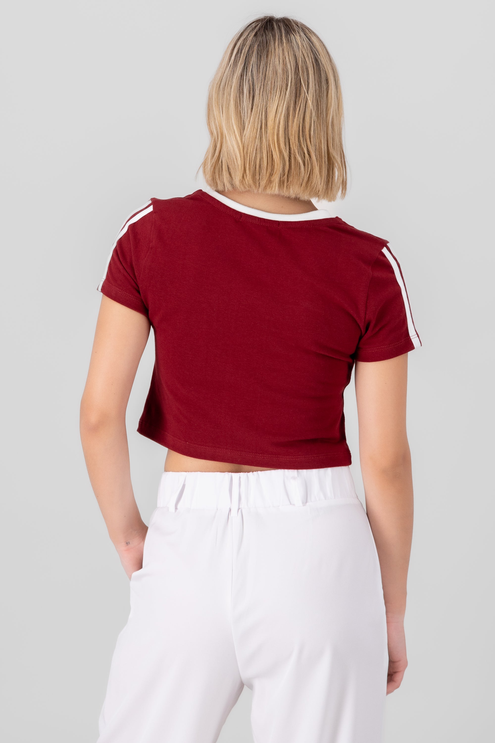 Cherry Me Printed Top BURGUNDY