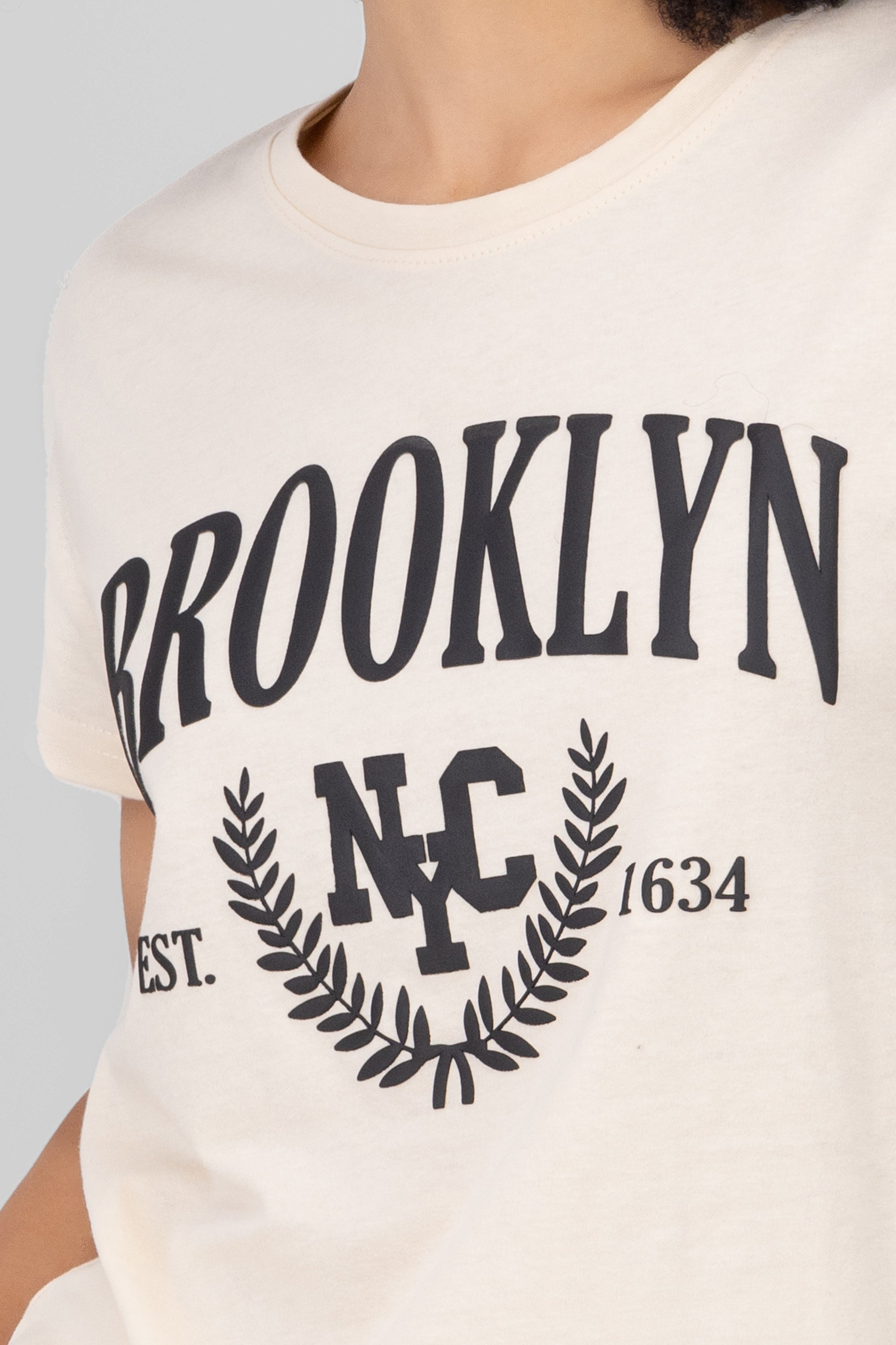 Brooklun NYC Graphic T Shirt BEIGE