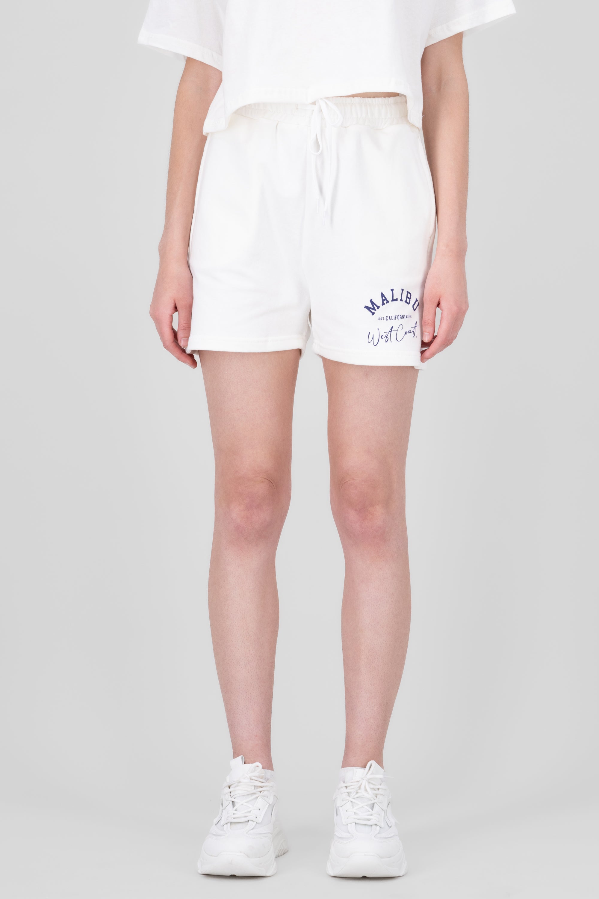 Malibu West Coast Graphic Shorts WHITE