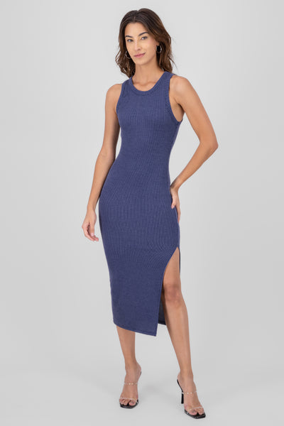 Bodycon Rib Midi Dress INDIGO