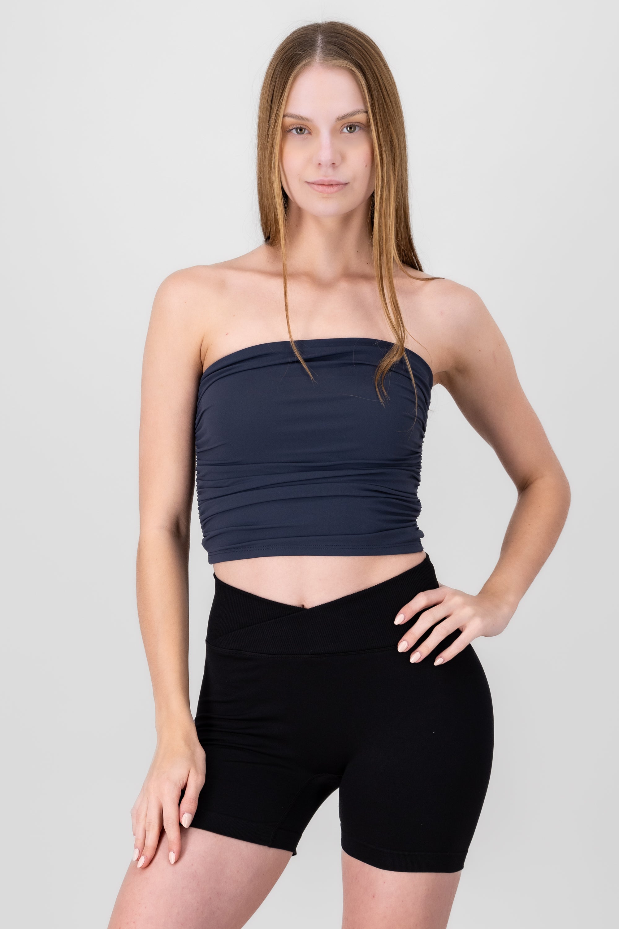 Ruched Tube Top NAVY