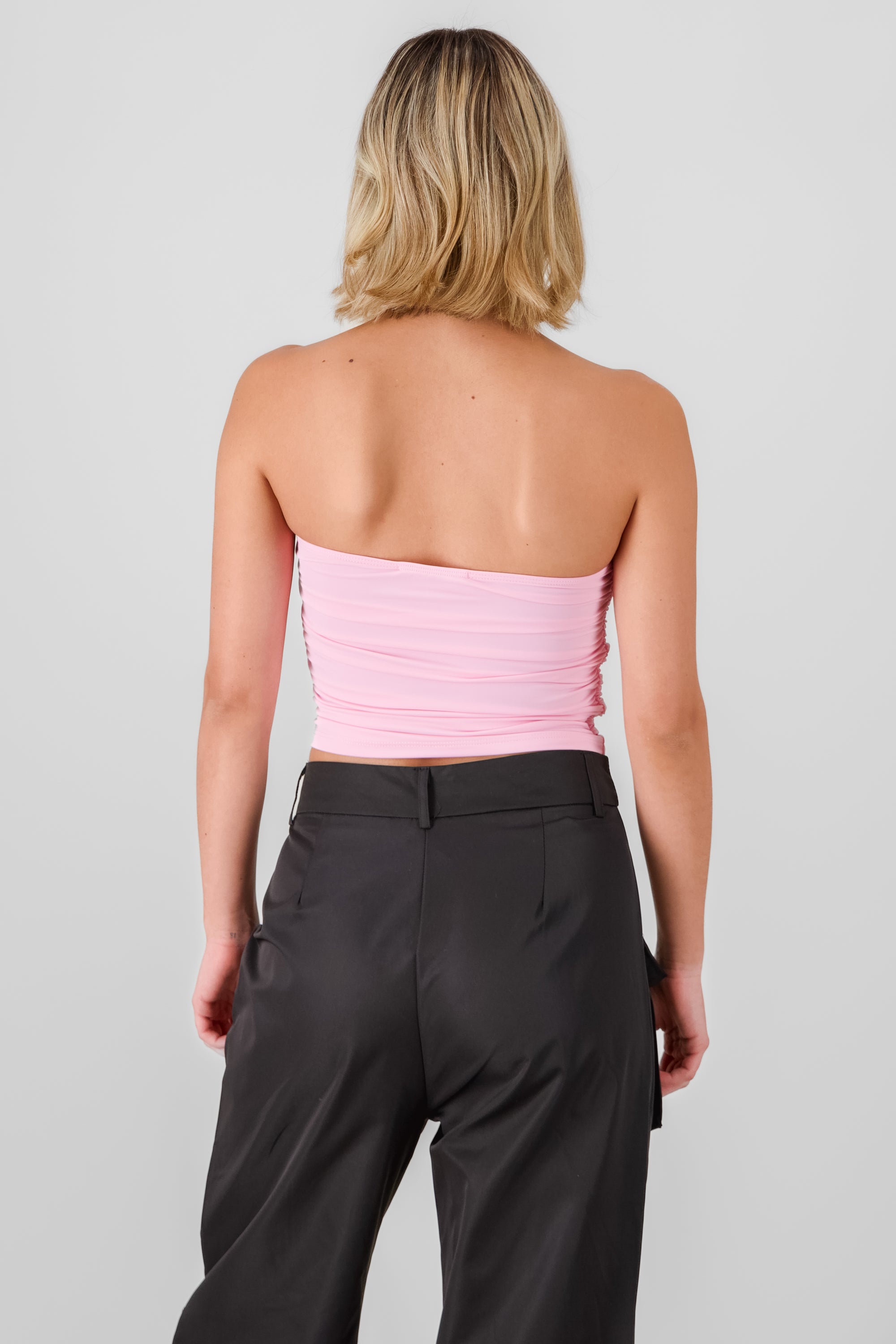 Ruched Tube Top PINK