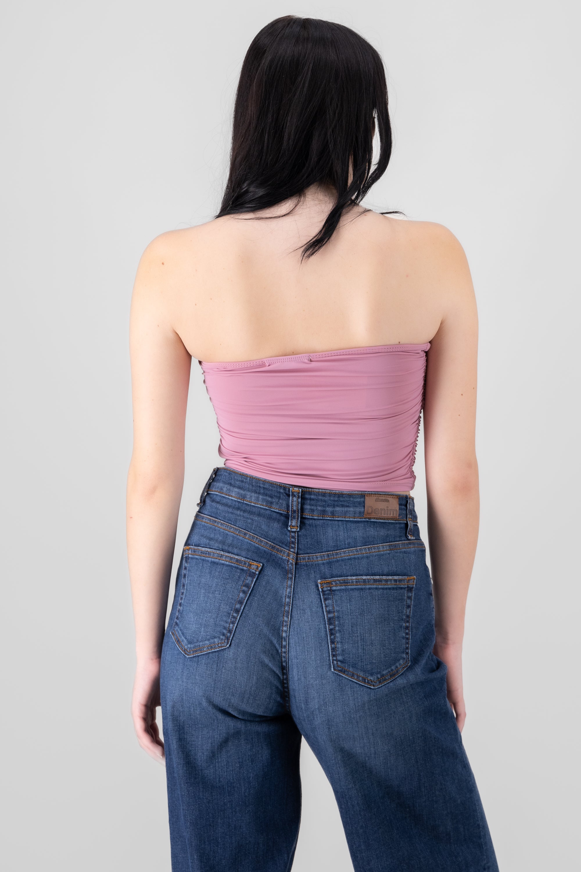 Ruched Tube Top BLUSH