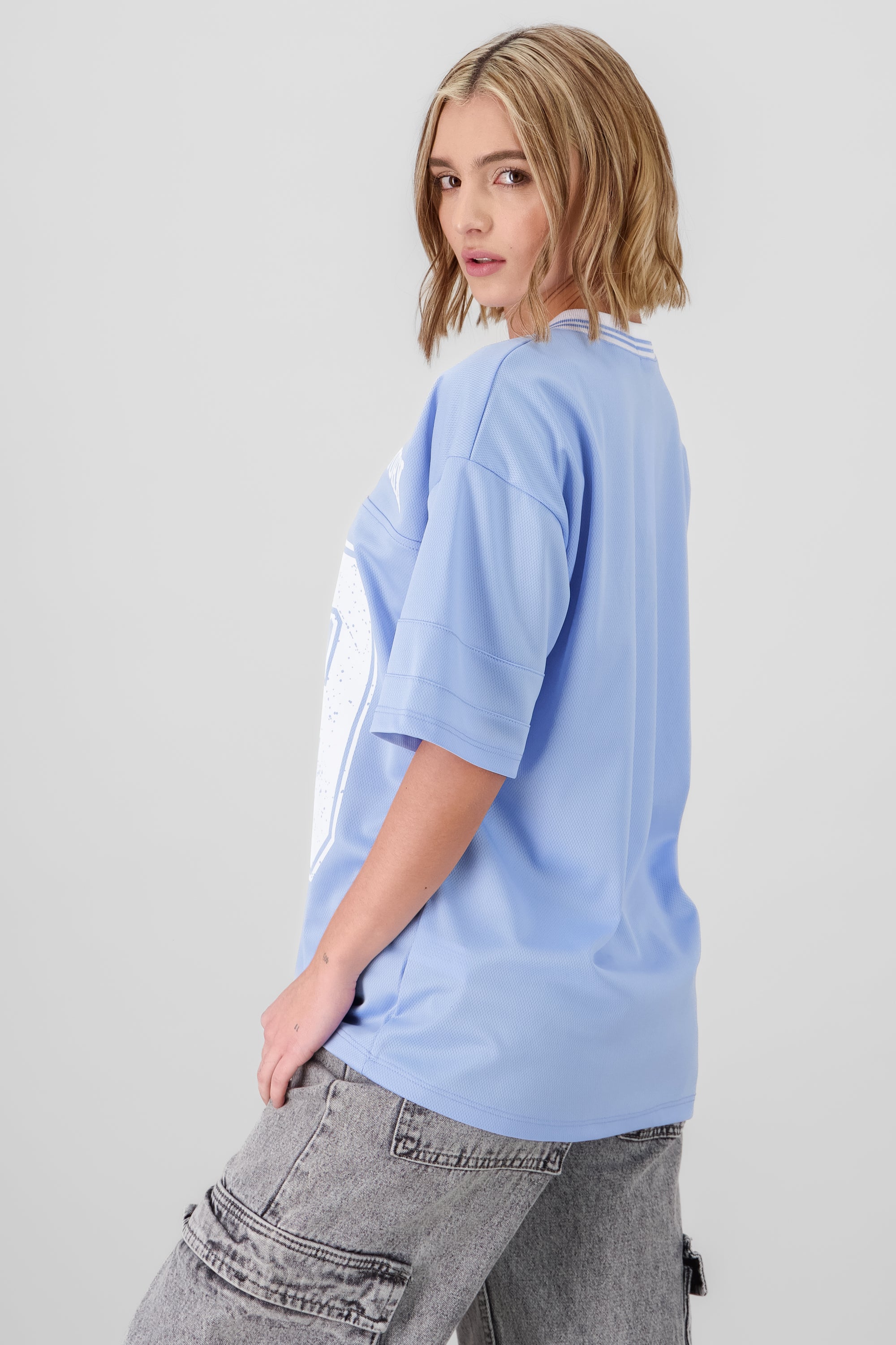 New York 89 Oversized T Shirt PASTEL BLUE