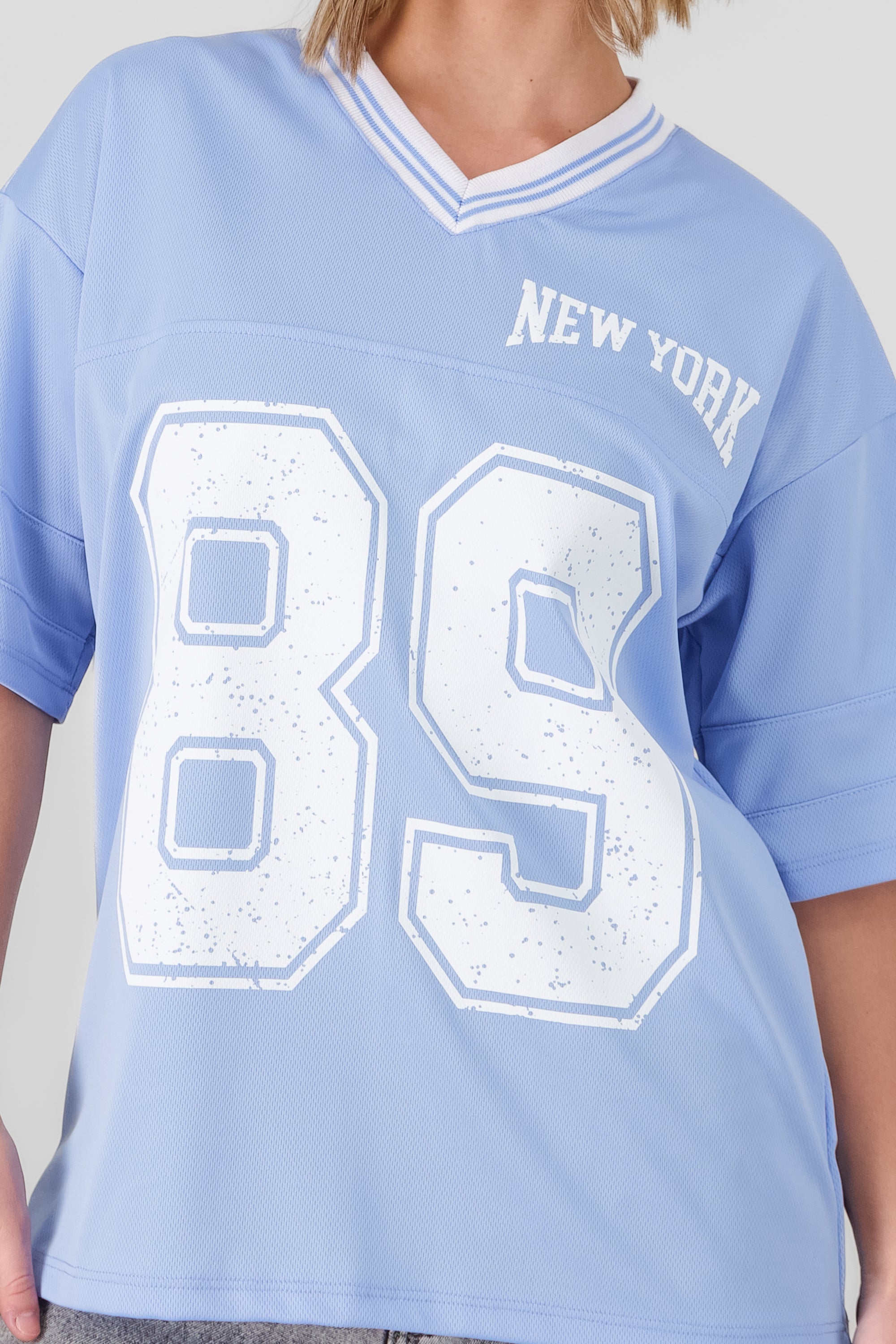 New York 89 Oversized T Shirt PASTEL BLUE