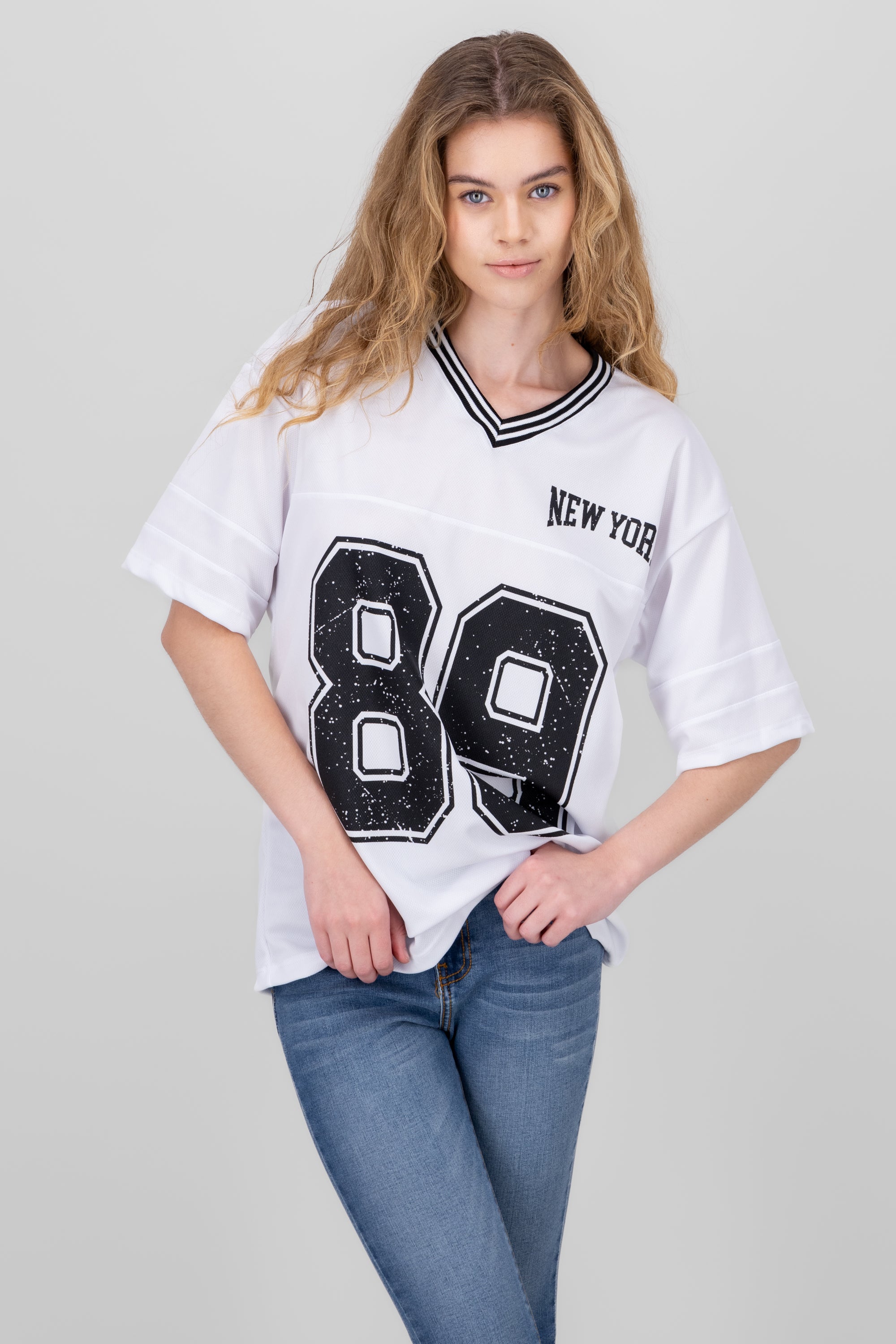 New York 89 Oversized T Shirt WHITE