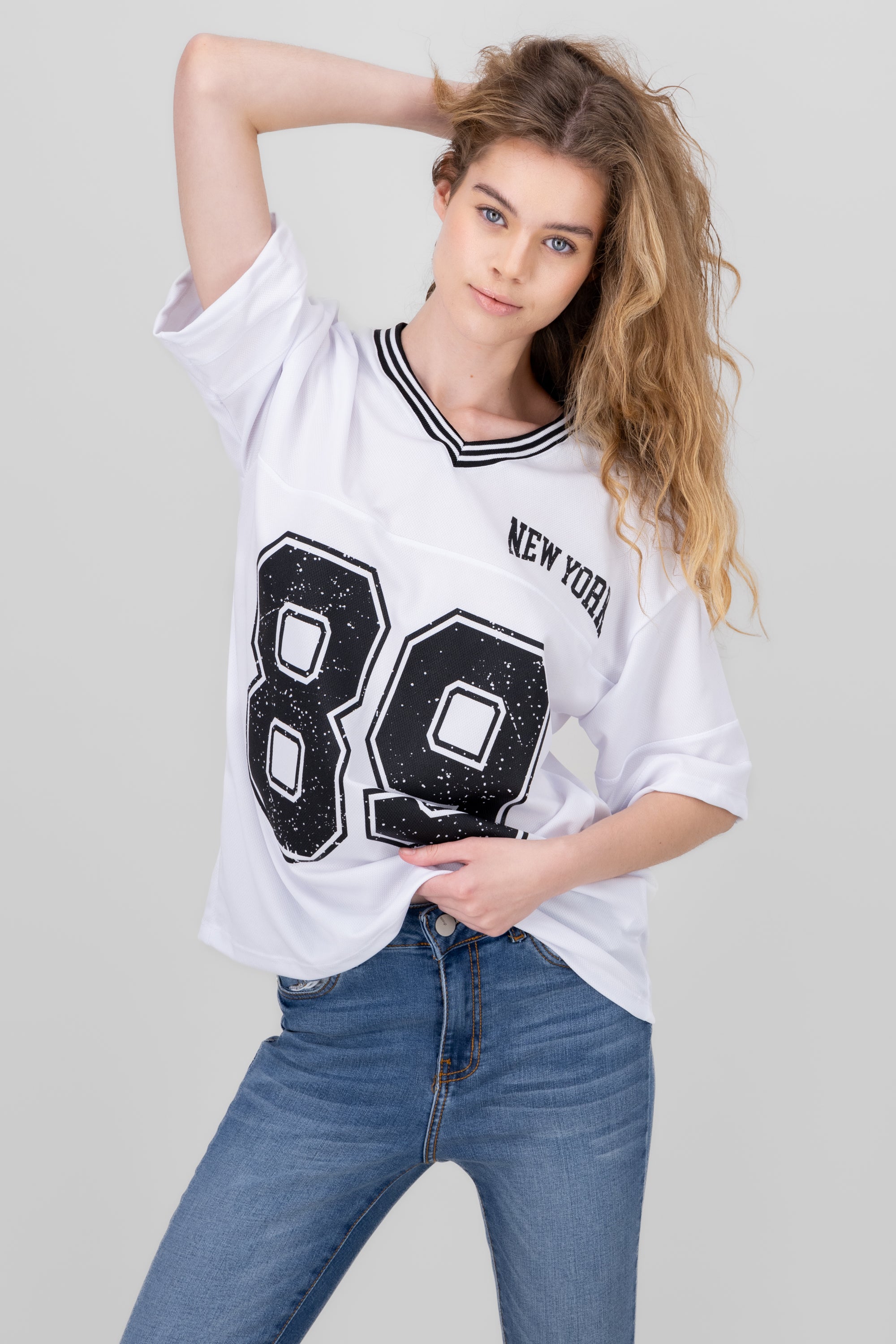 New York 89 Oversized T Shirt WHITE