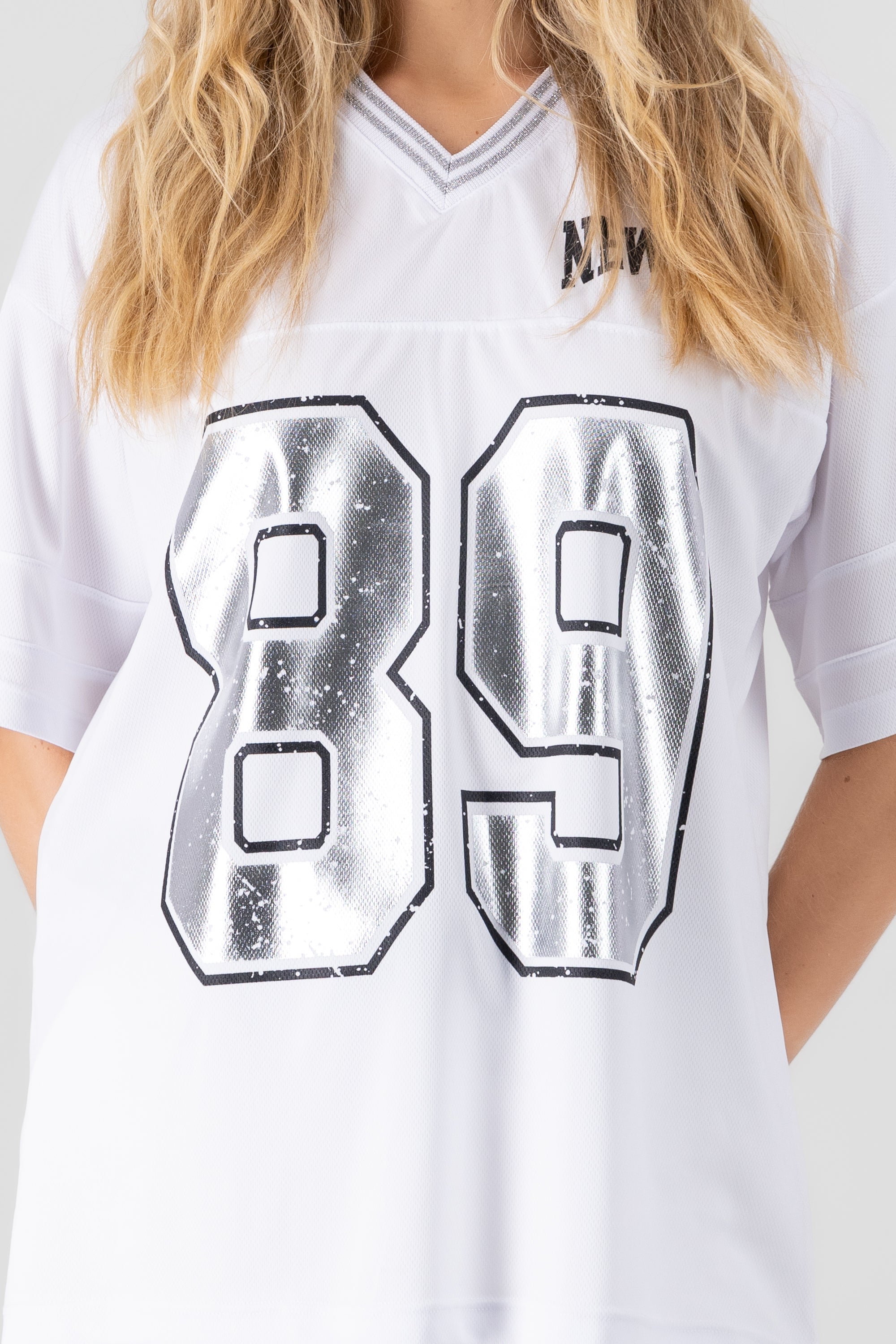 New York 89 Oversized T Shirt SILVER