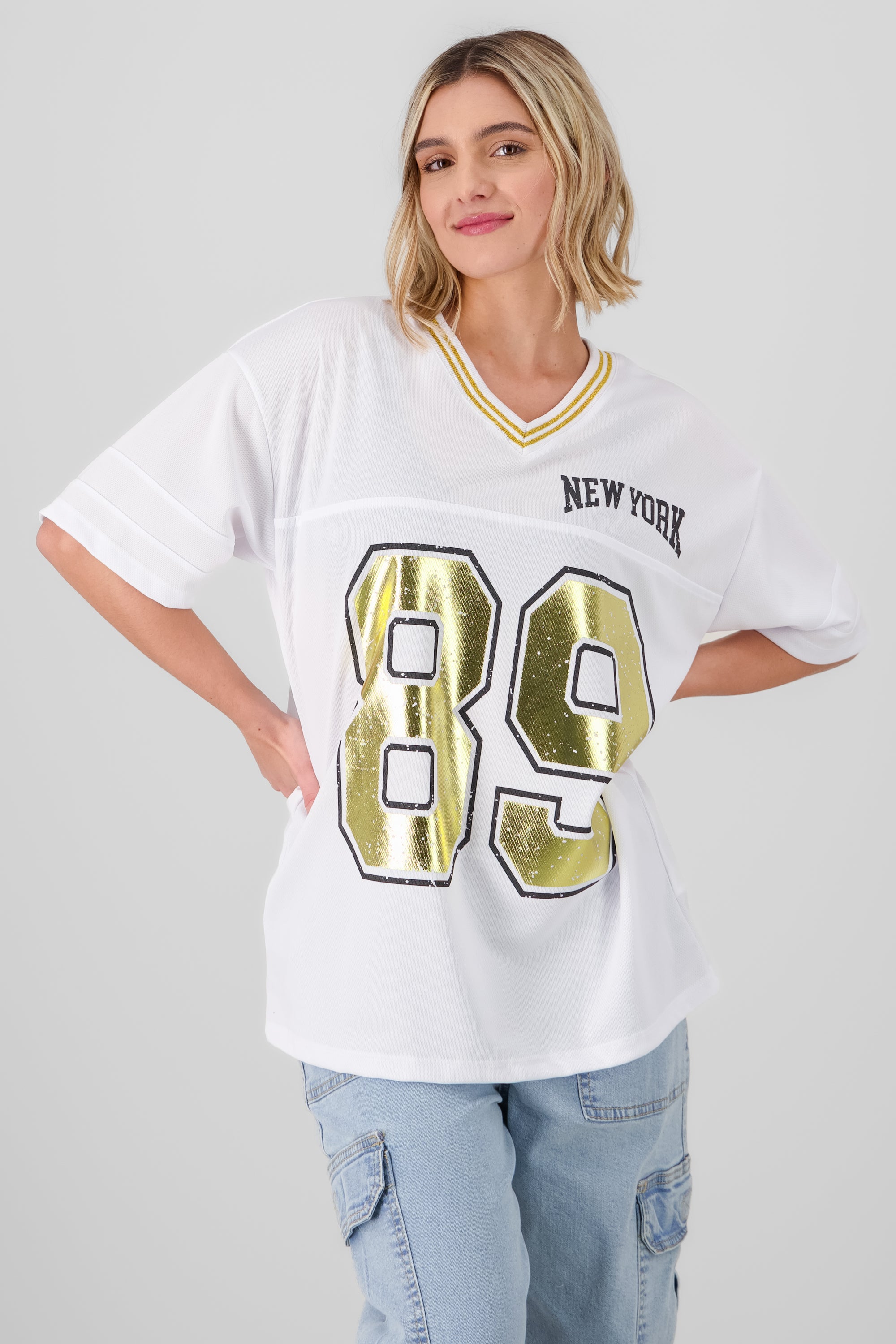 New York 89 Oversized T Shirt GOLD