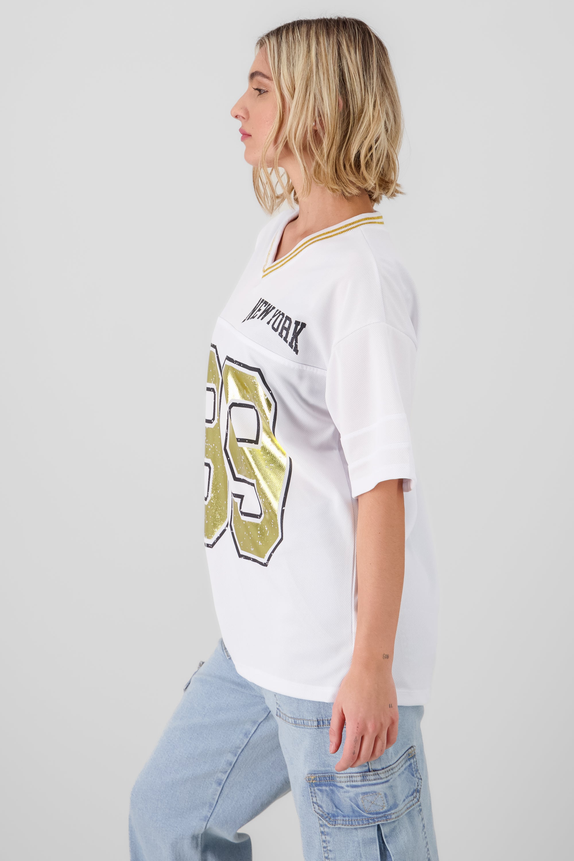 New York 89 Oversized T Shirt GOLD