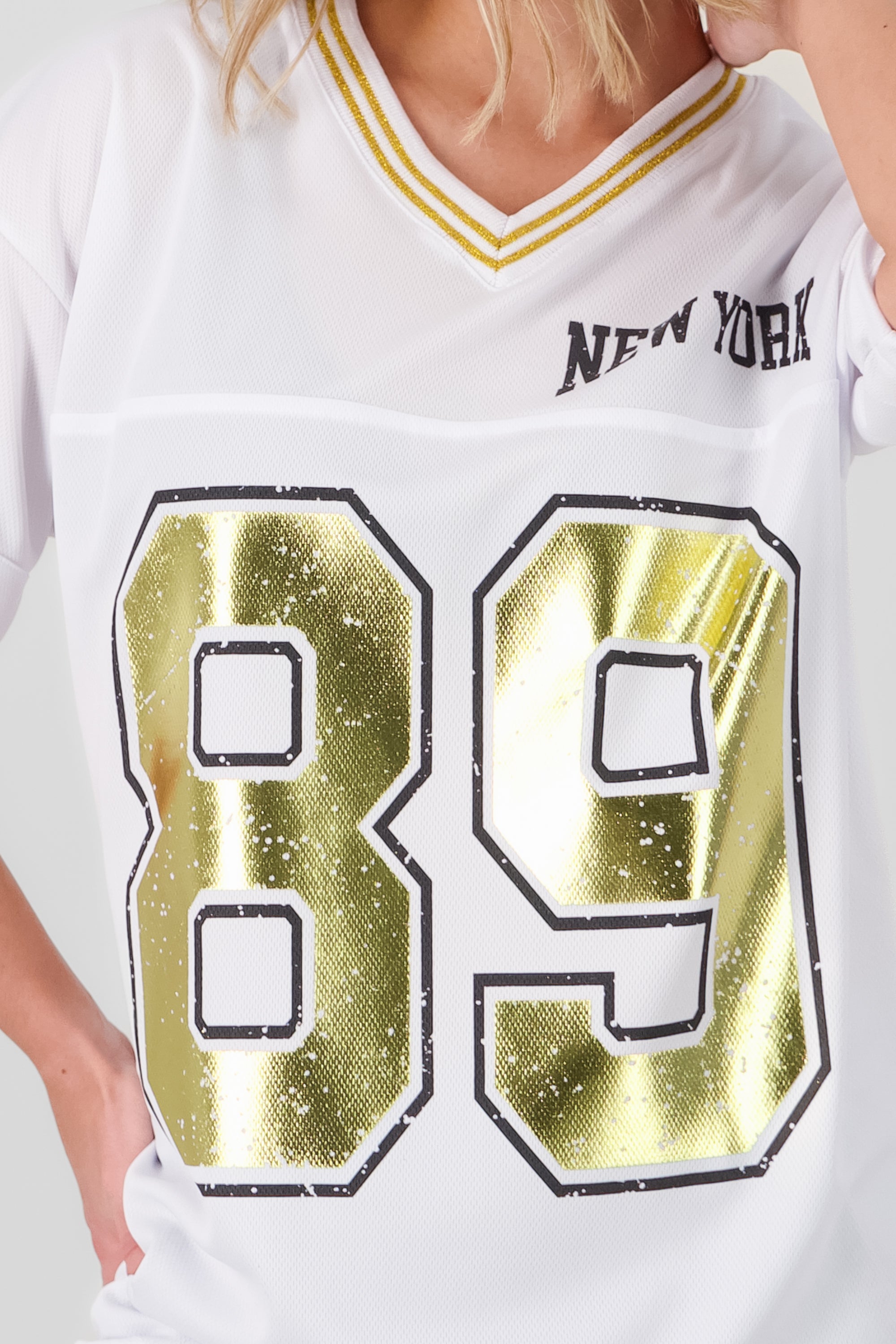 New York 89 Oversized T Shirt GOLD