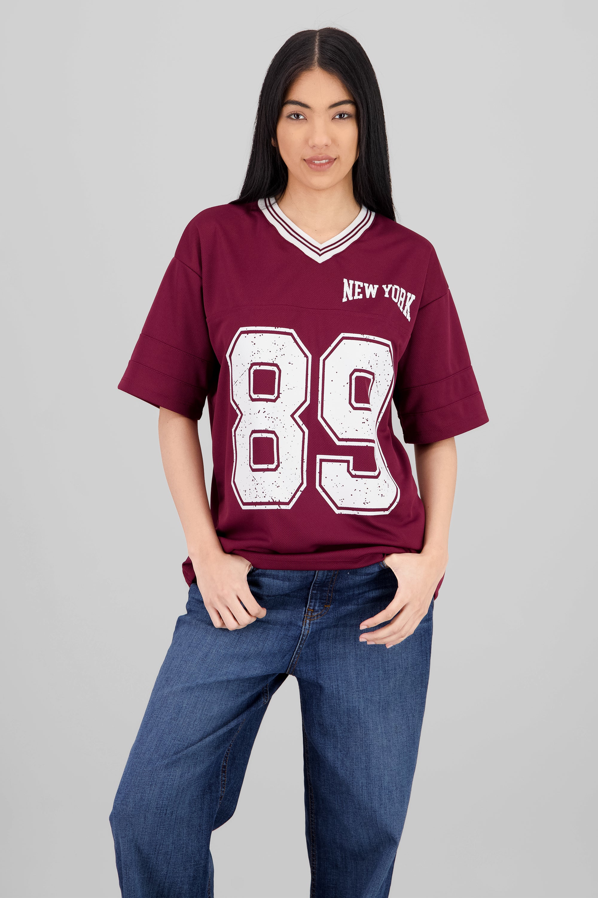 New York 89 Oversized T Shirt PLUM