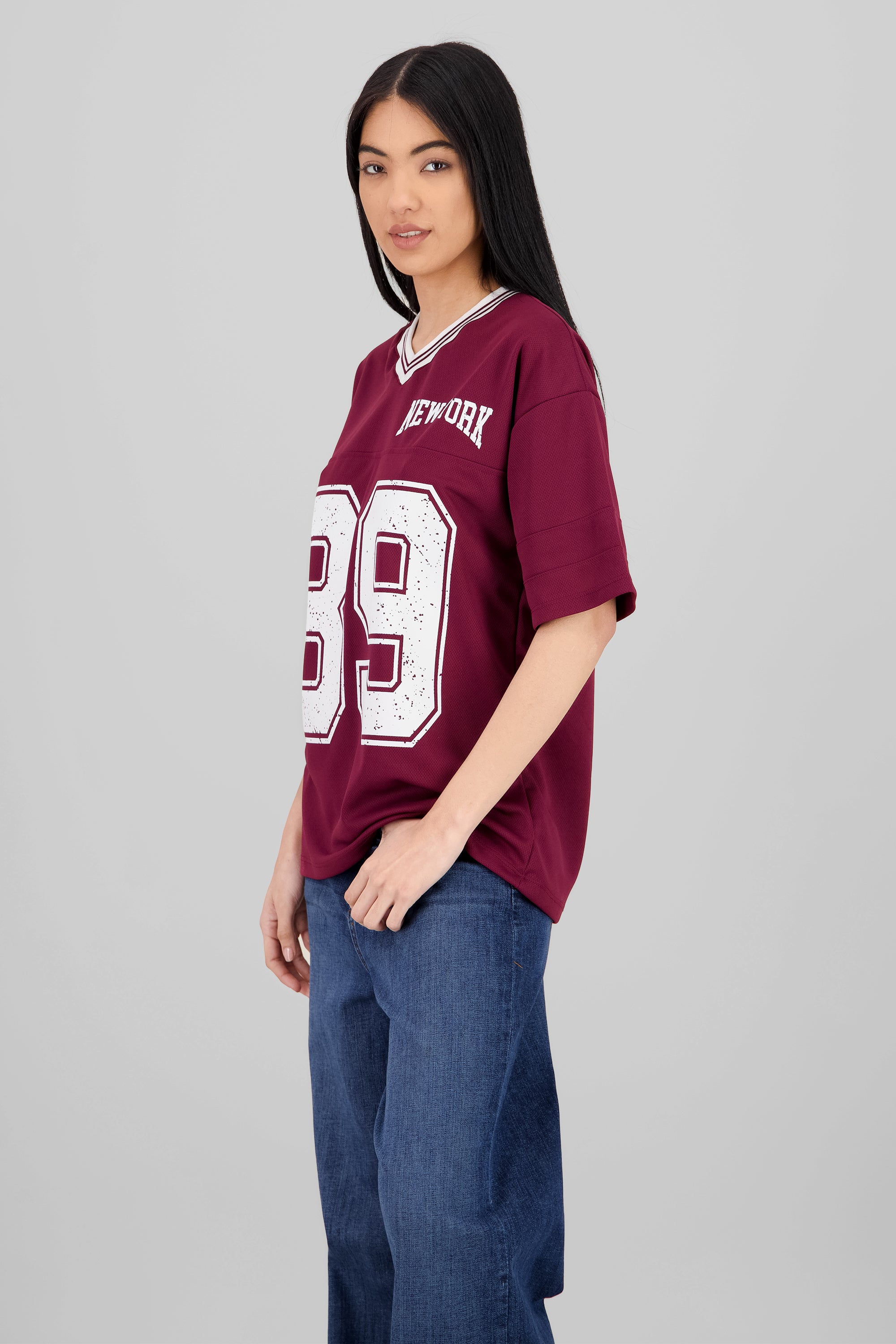 New York 89 Oversized T Shirt PLUM