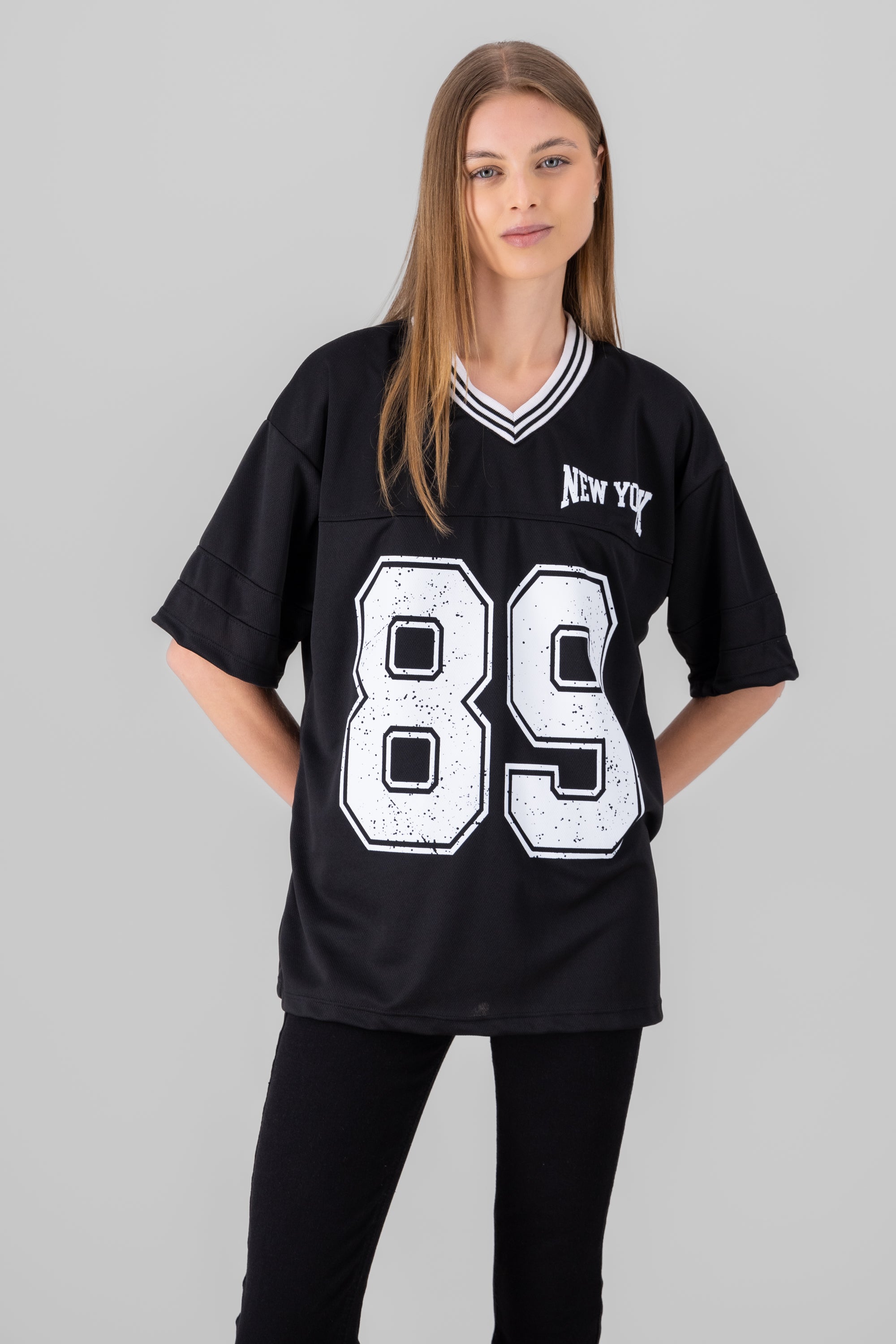 New York 89 Oversized T Shirt BLACK