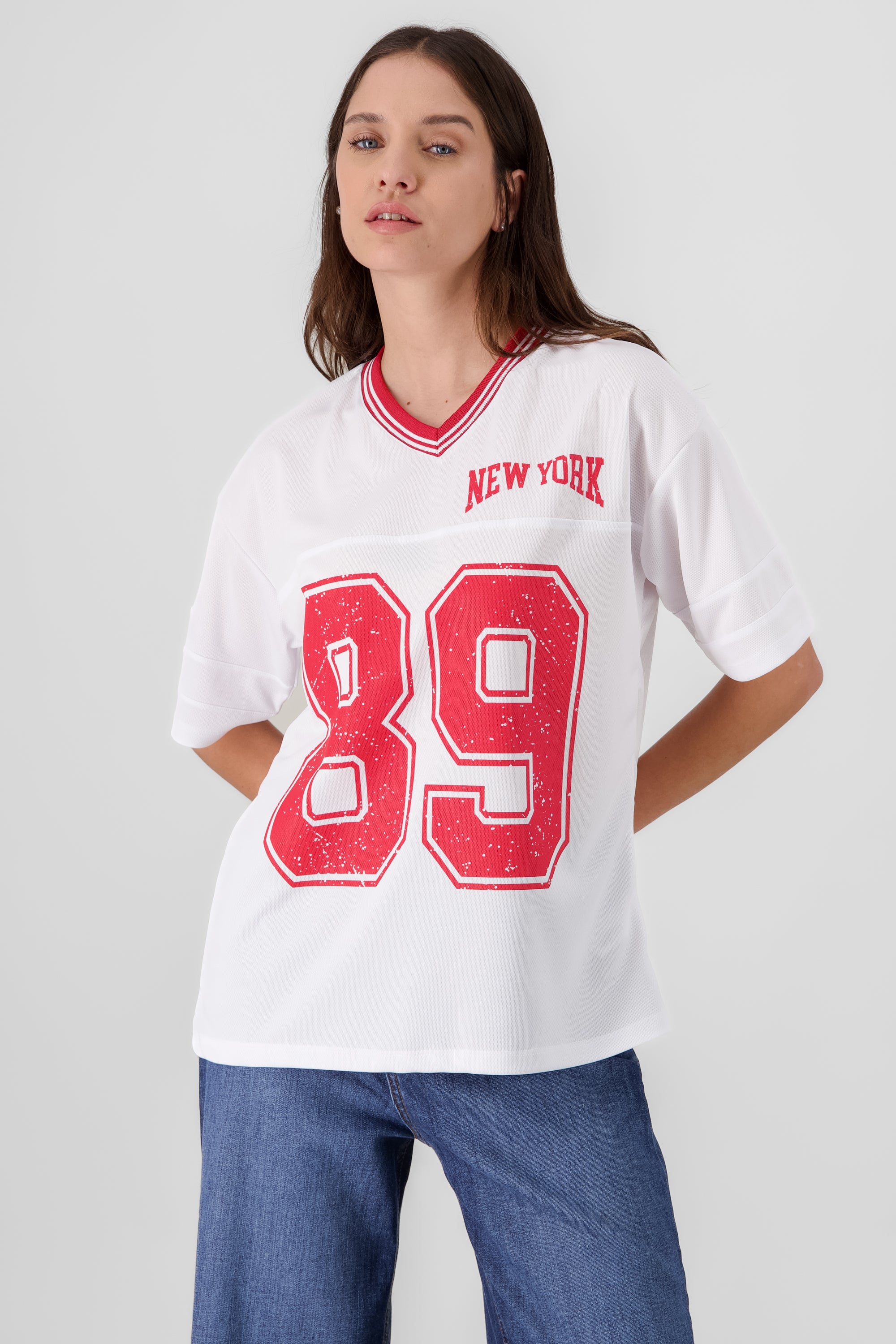 New York 89 Oversized T Shirt RED