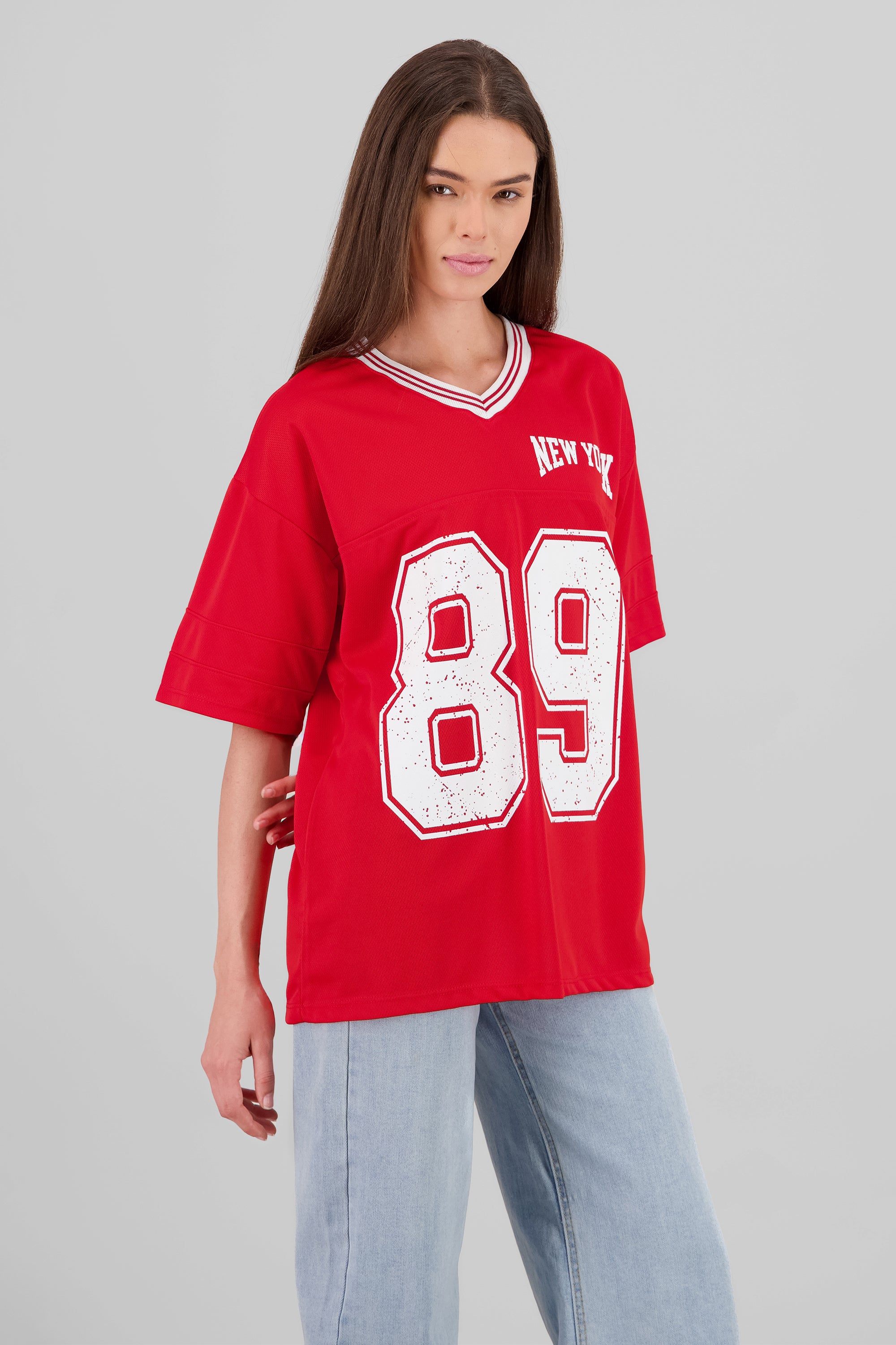 New York 89 Oversized T Shirt TOMATO RED