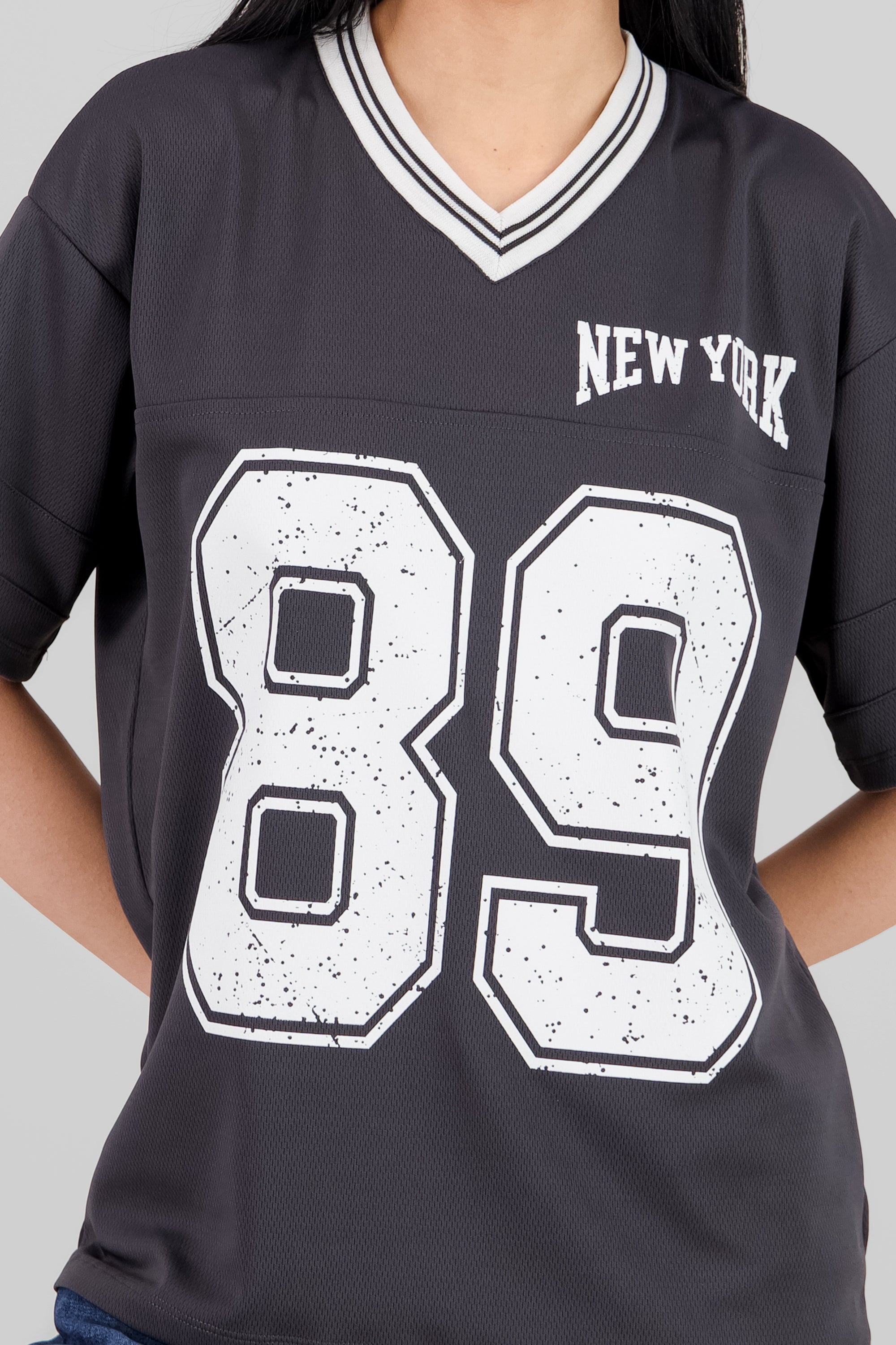 New York 89 Oversized T Shirt DARK GRAY