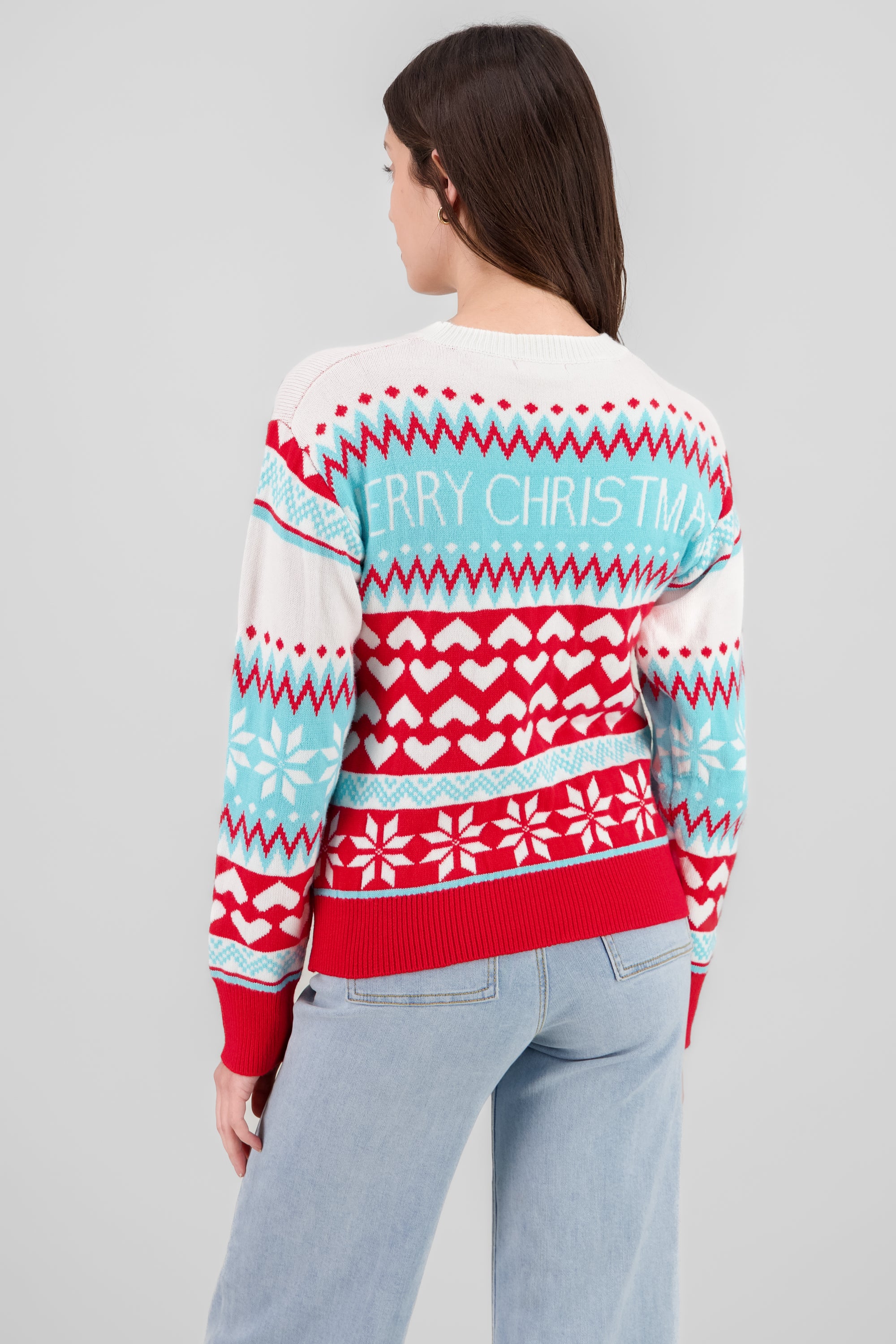 Hearts Christmas Sweater RED COMBO