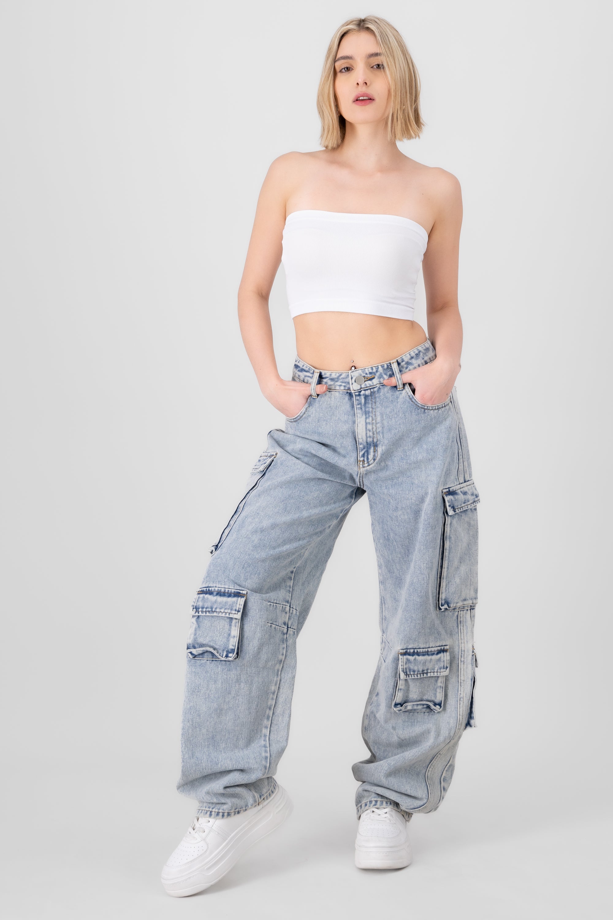 Wide Leg Jeans LIGHT WASH