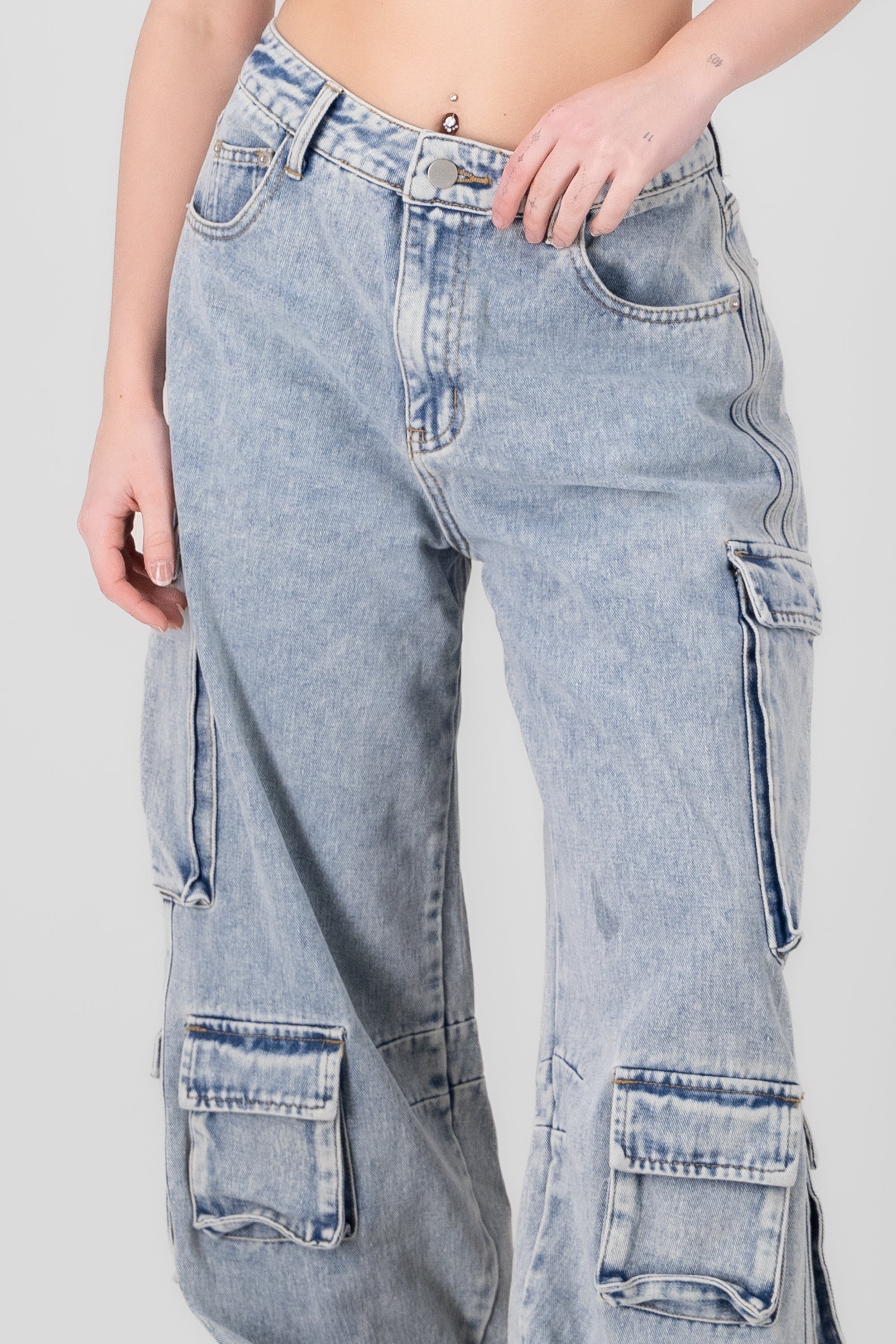 Wide Leg Jeans LIGHT WASH