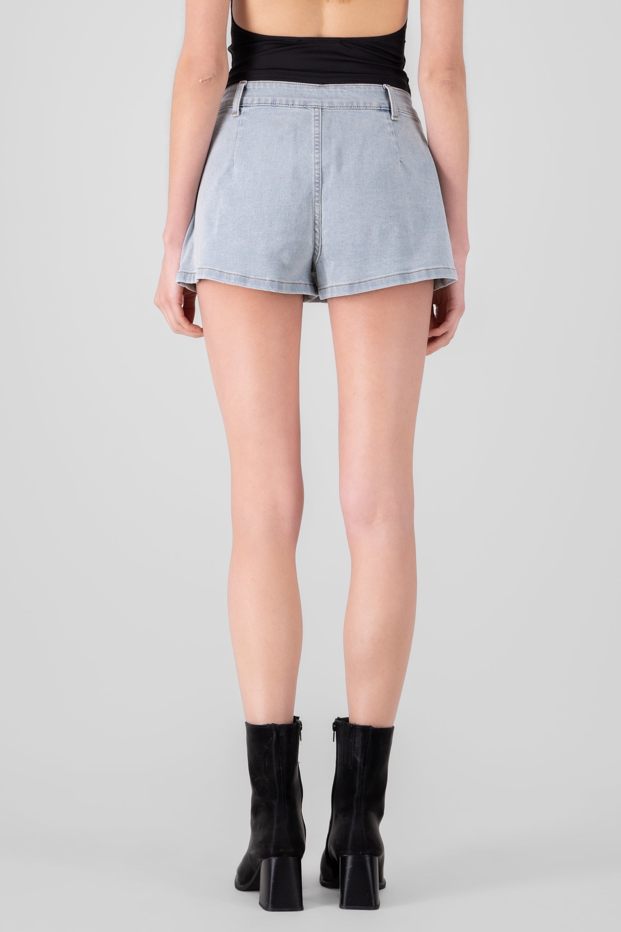 Denim Mini Skirt LIGHT WASH