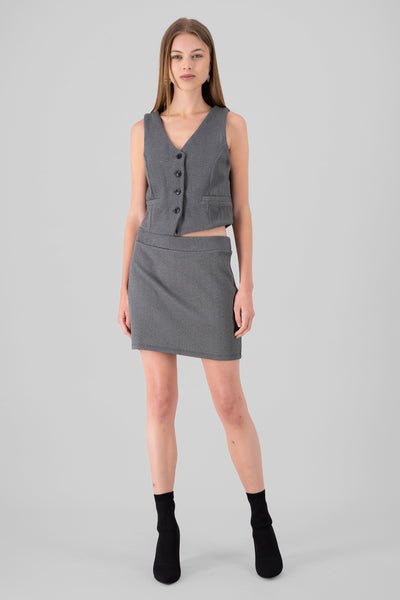 Mini Pencil Skirt GRAY