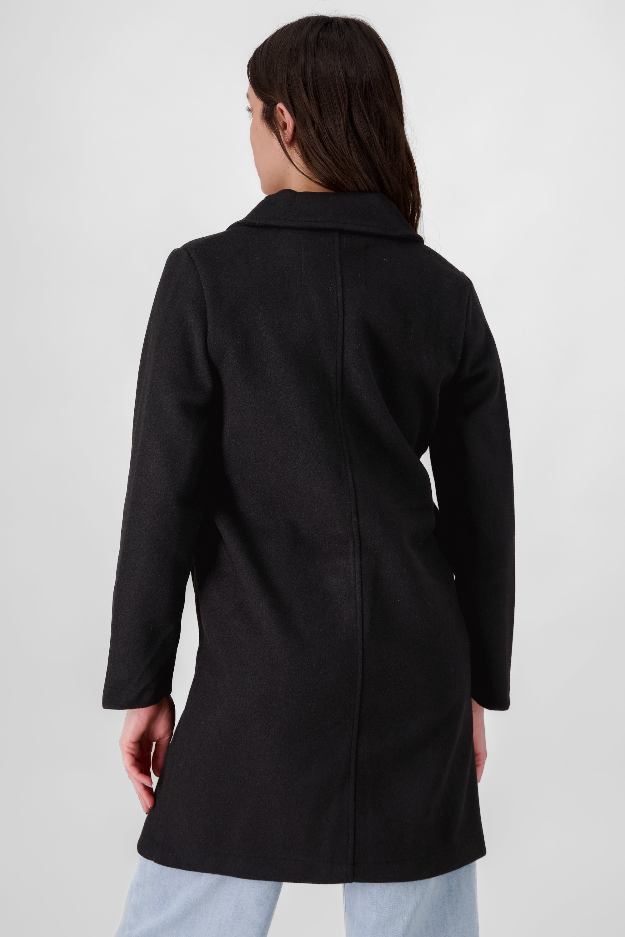 Coat with one button BLACK