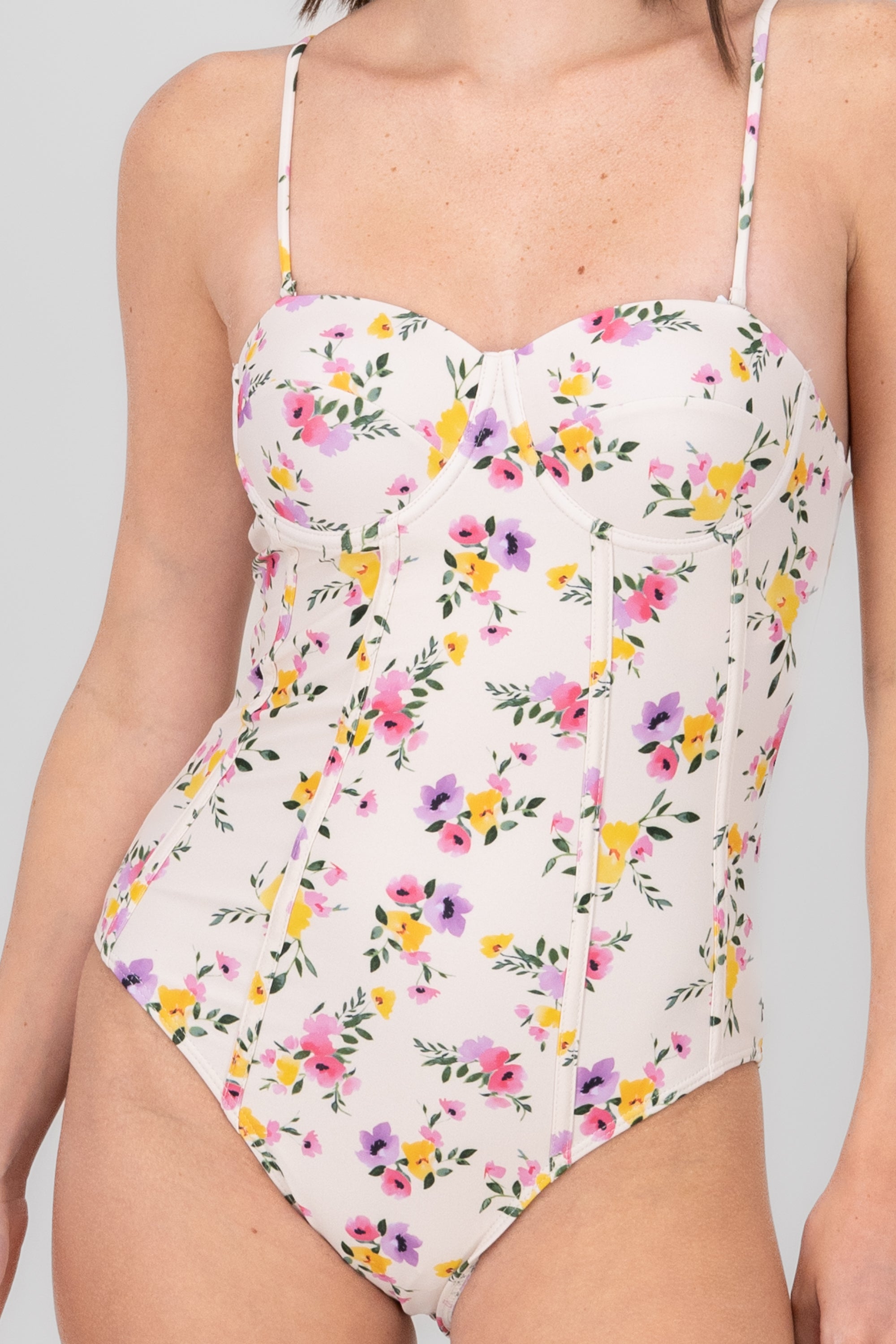 Padded Floral Swimsuit MULTICOLOR