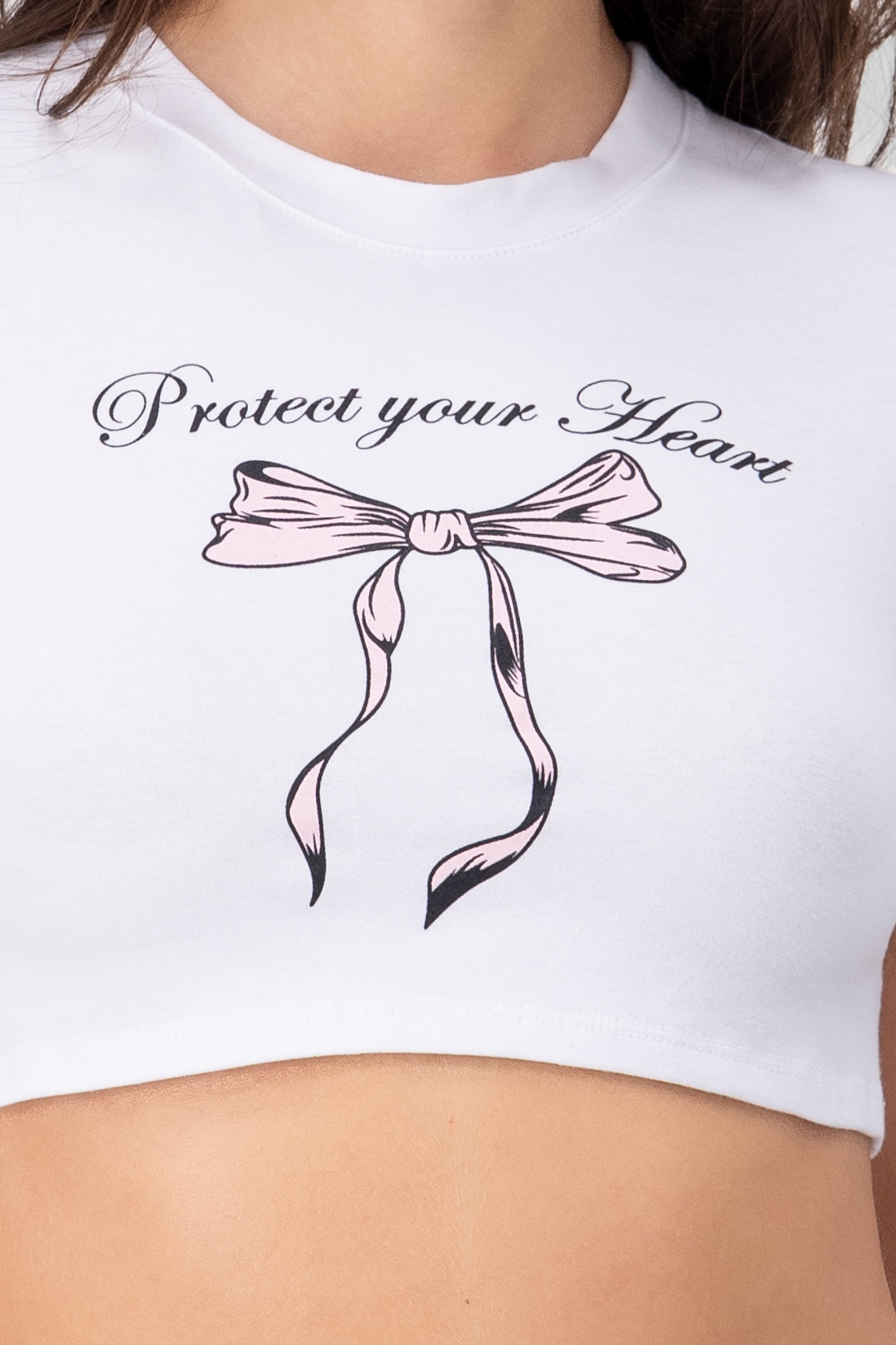 Printed Bow T Shirt WHITE COMBO