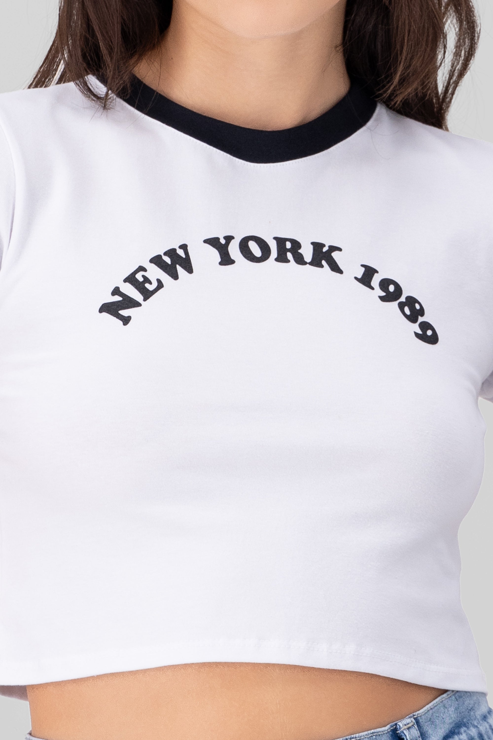 Printed NY T Shirt BLACK COMBO