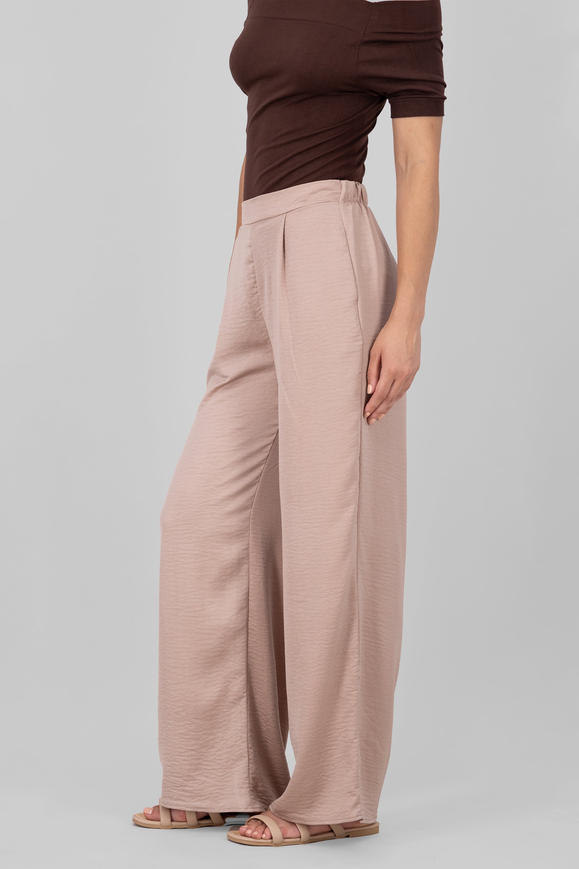 Satin Flow Pants BROWN