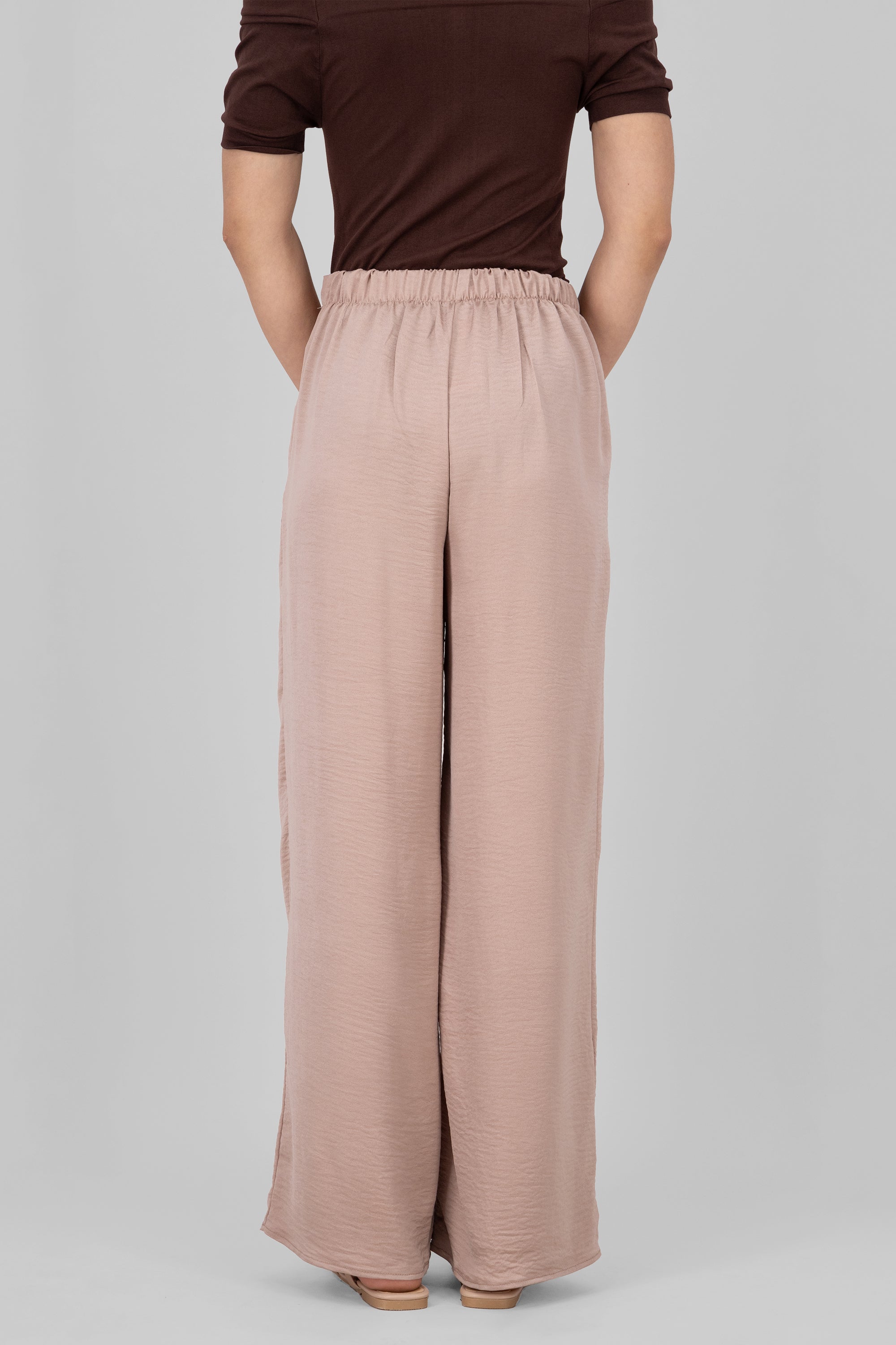 Satin Flow Pants BROWN