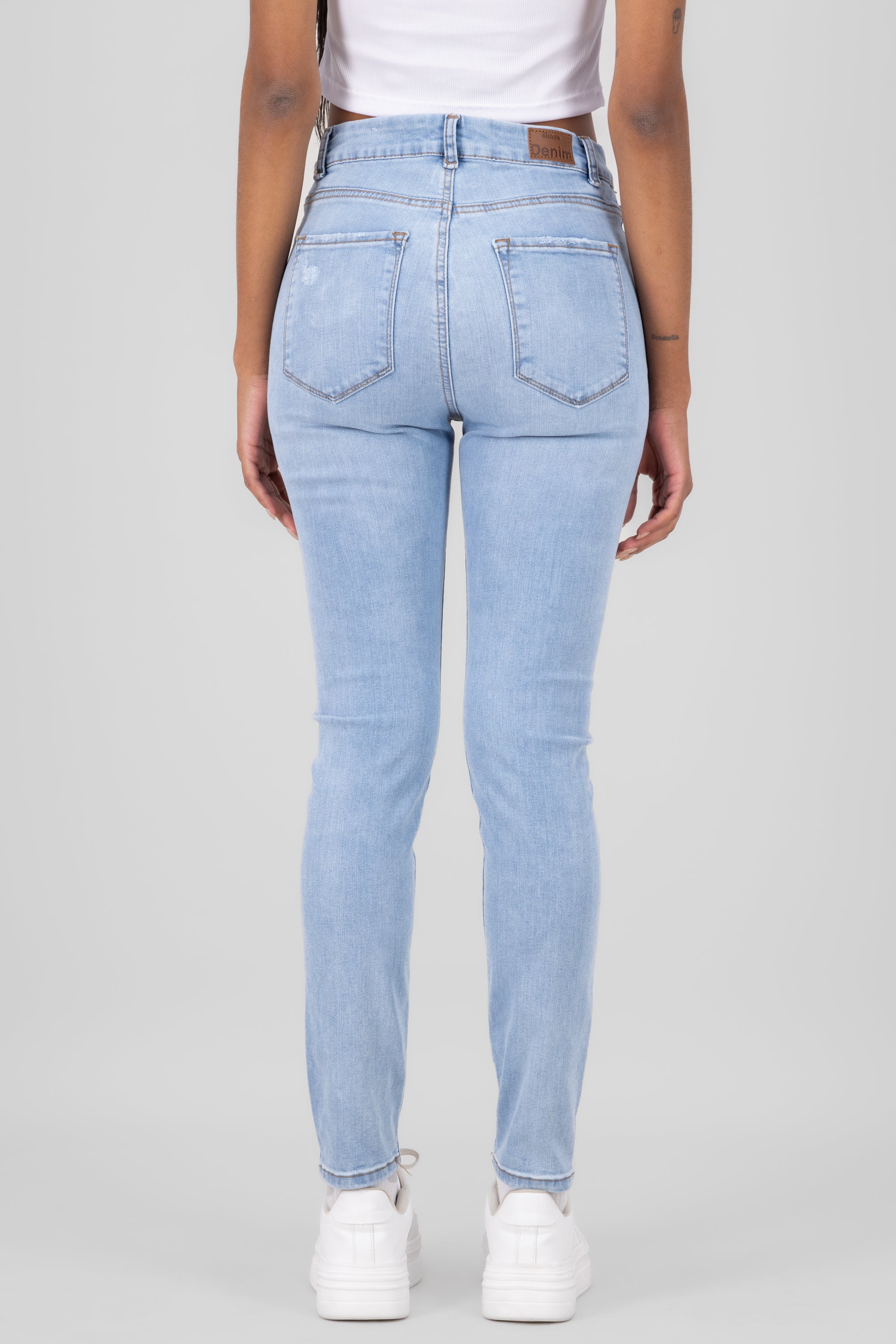 Mid Waist Skinny Jeans LIGHT WASH