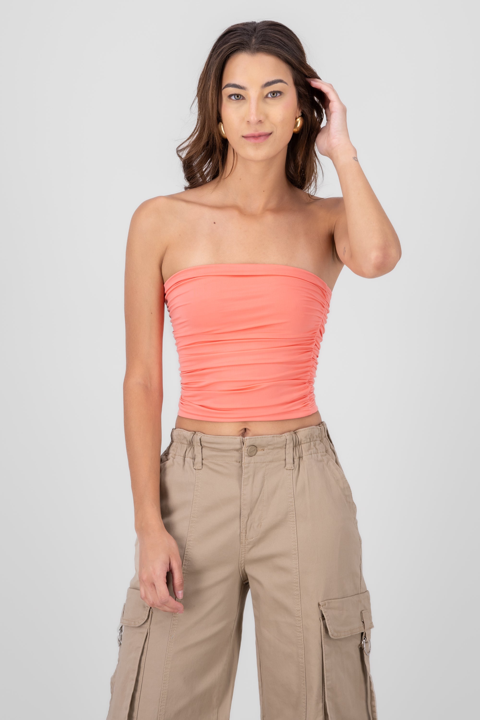 Drapped Tube Top PINK