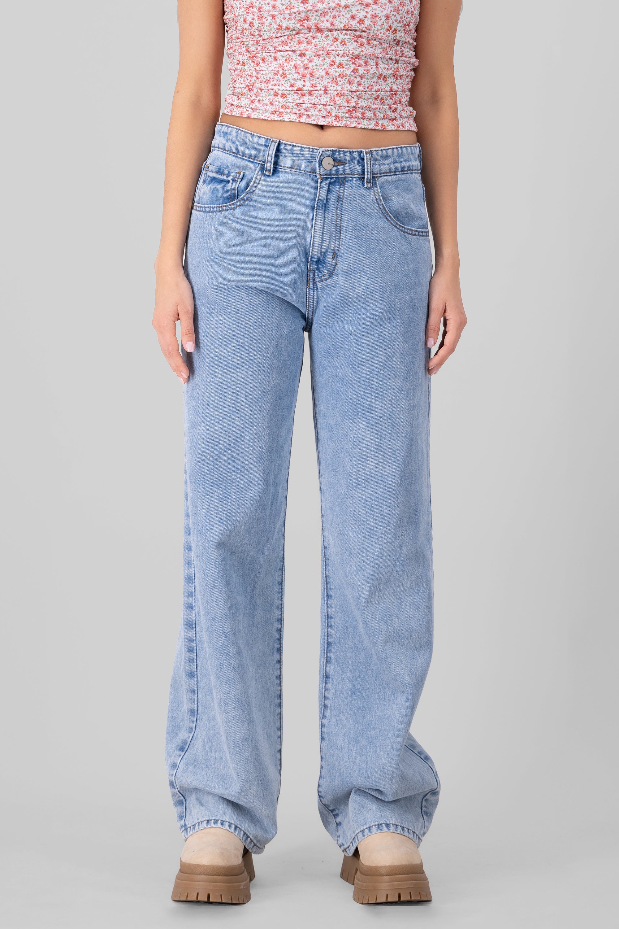 Straight Leg Jeans LIGHT ACID WASH