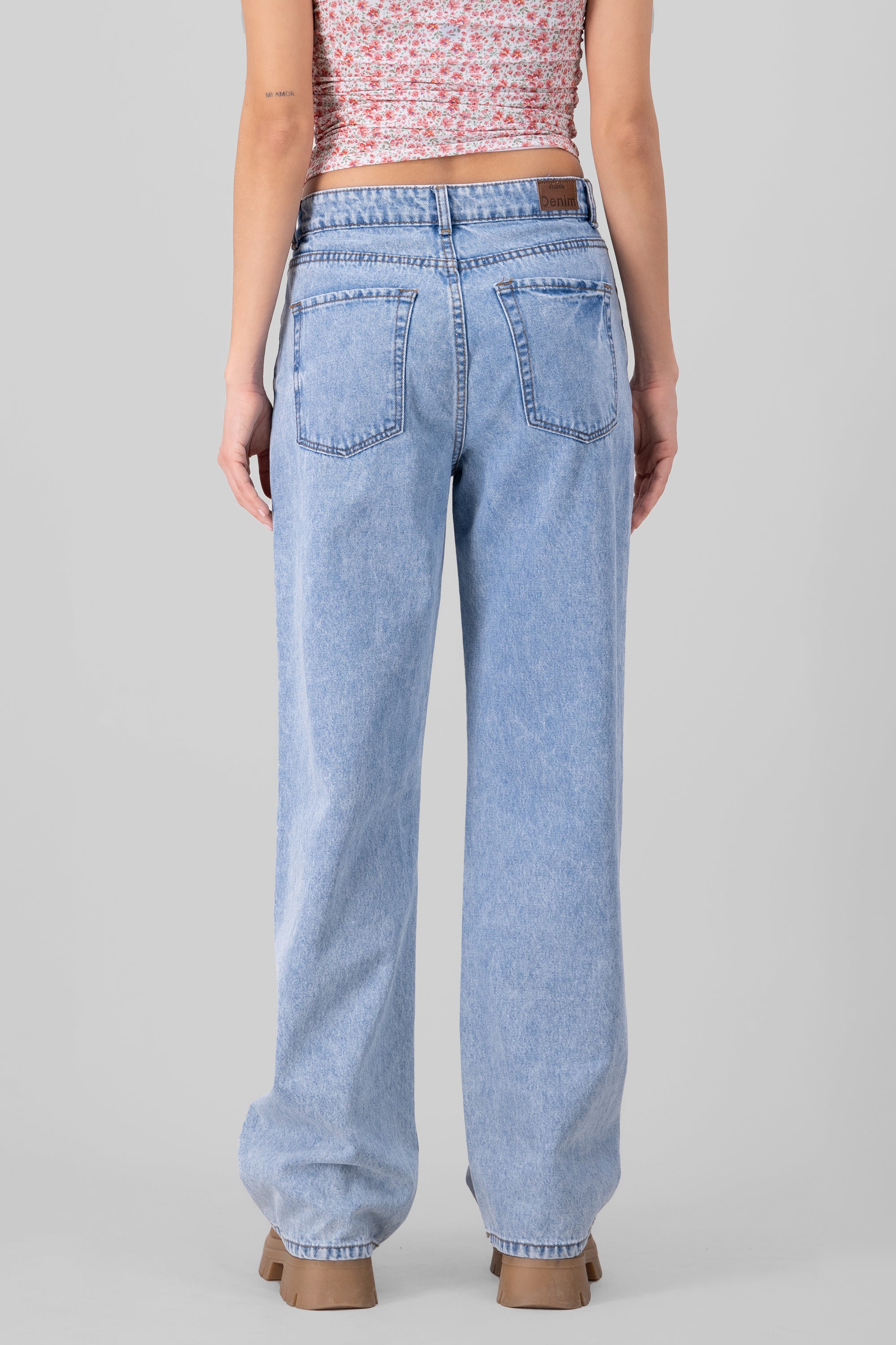 Straight Leg Jeans LIGHT ACID WASH